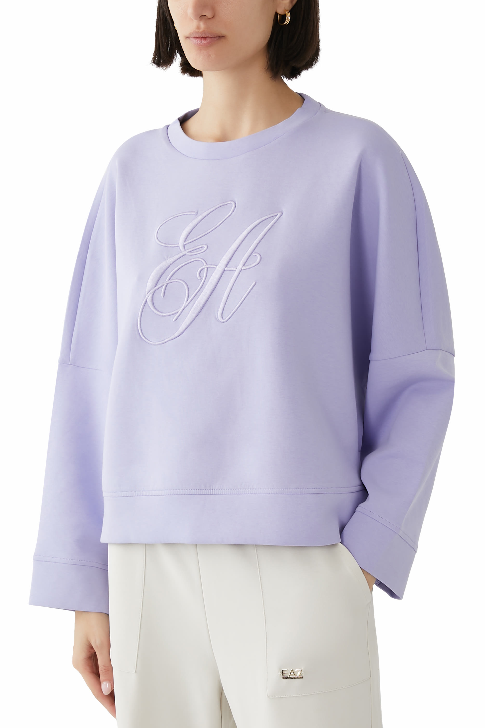 سويت شيرت مطرز بشعار الماركة جيرسيه