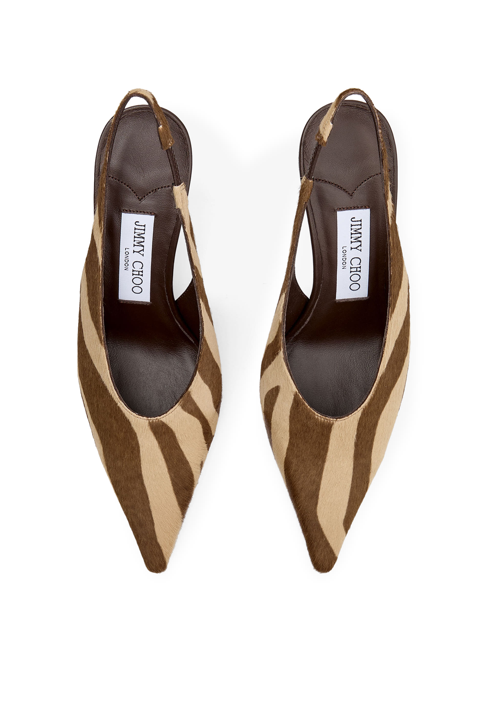 حذاء كلاسيكي إيزا 80 شعر مهر بنقشة زيبرا