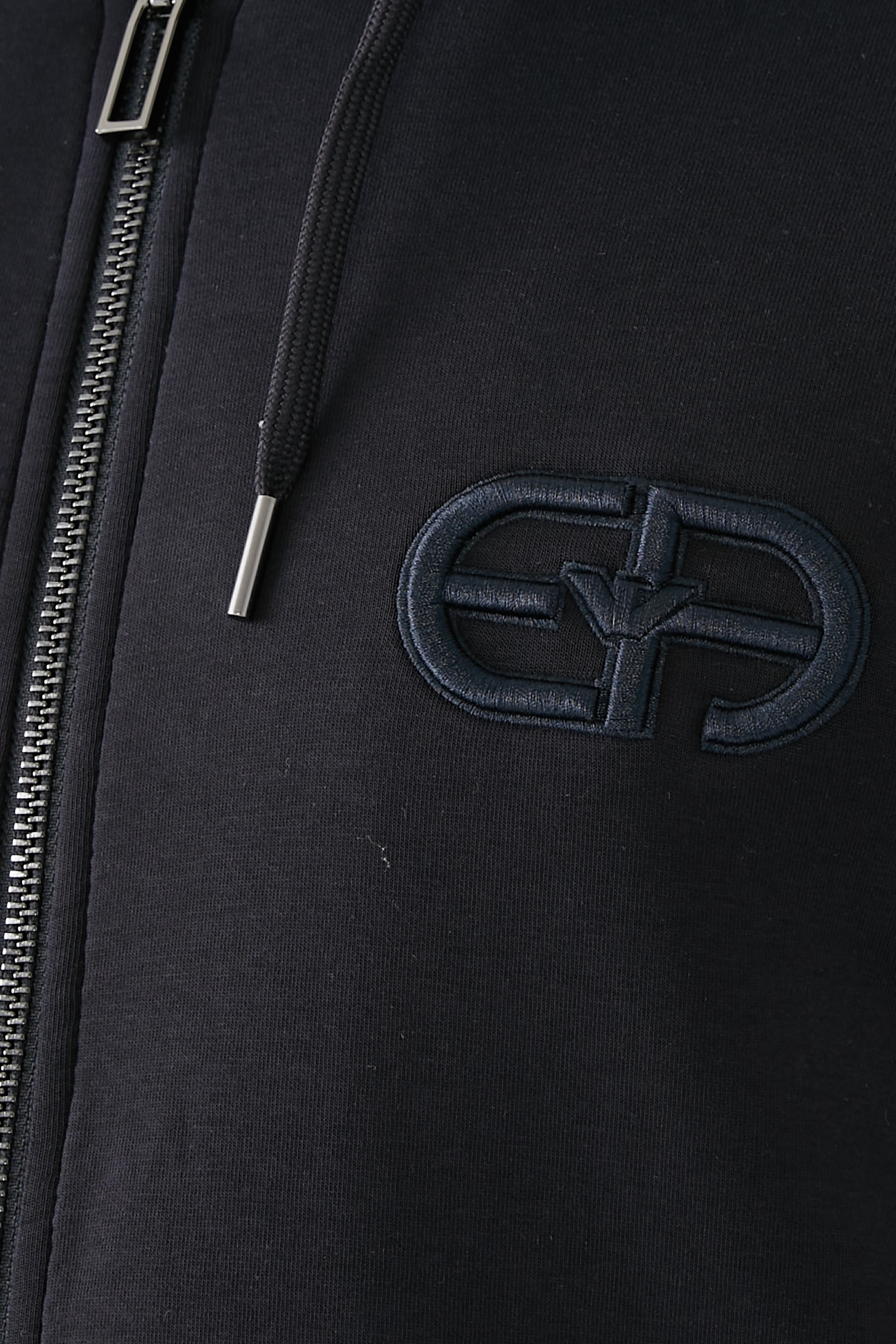 سويت شيرت بغطاء رأس وسحاب جيرسيه مزدوج