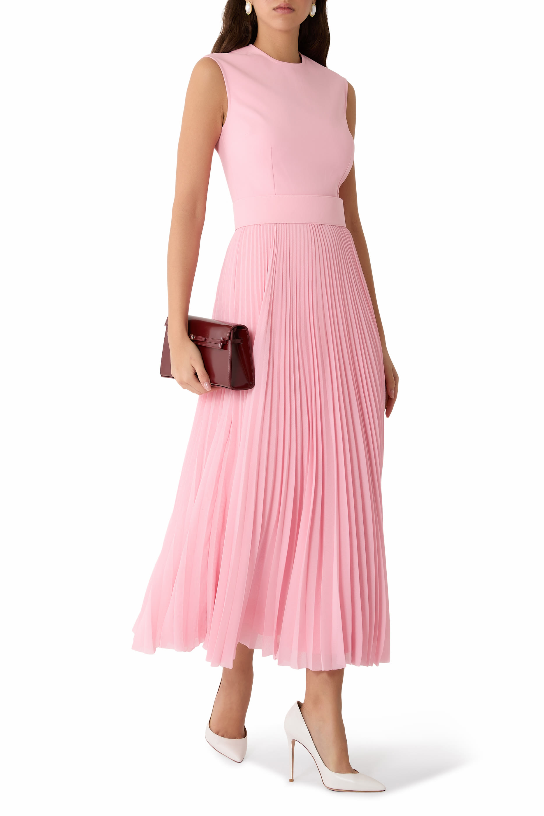 فستان صوفي متوسط الطول