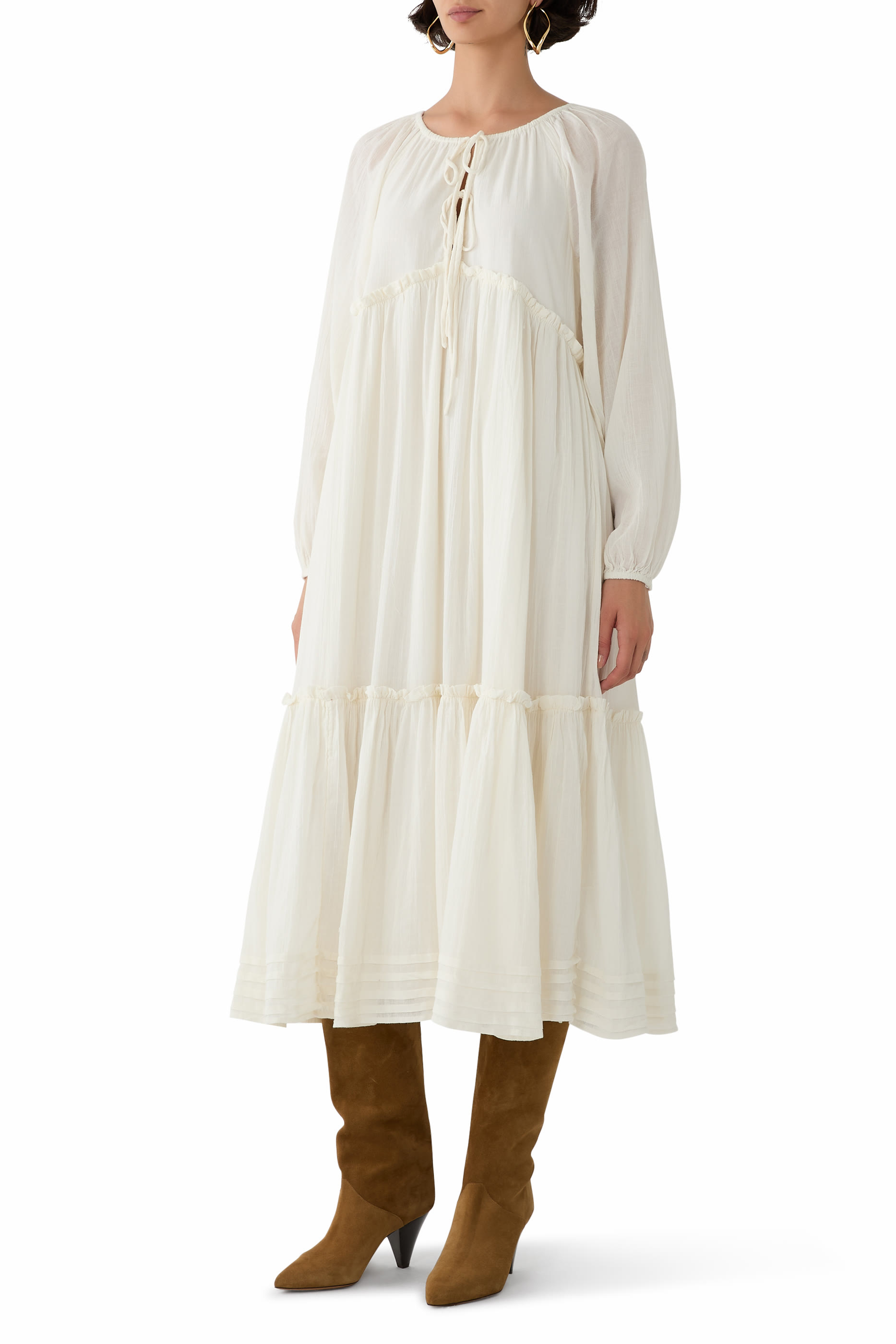 فستان أدلي متوسط الطول