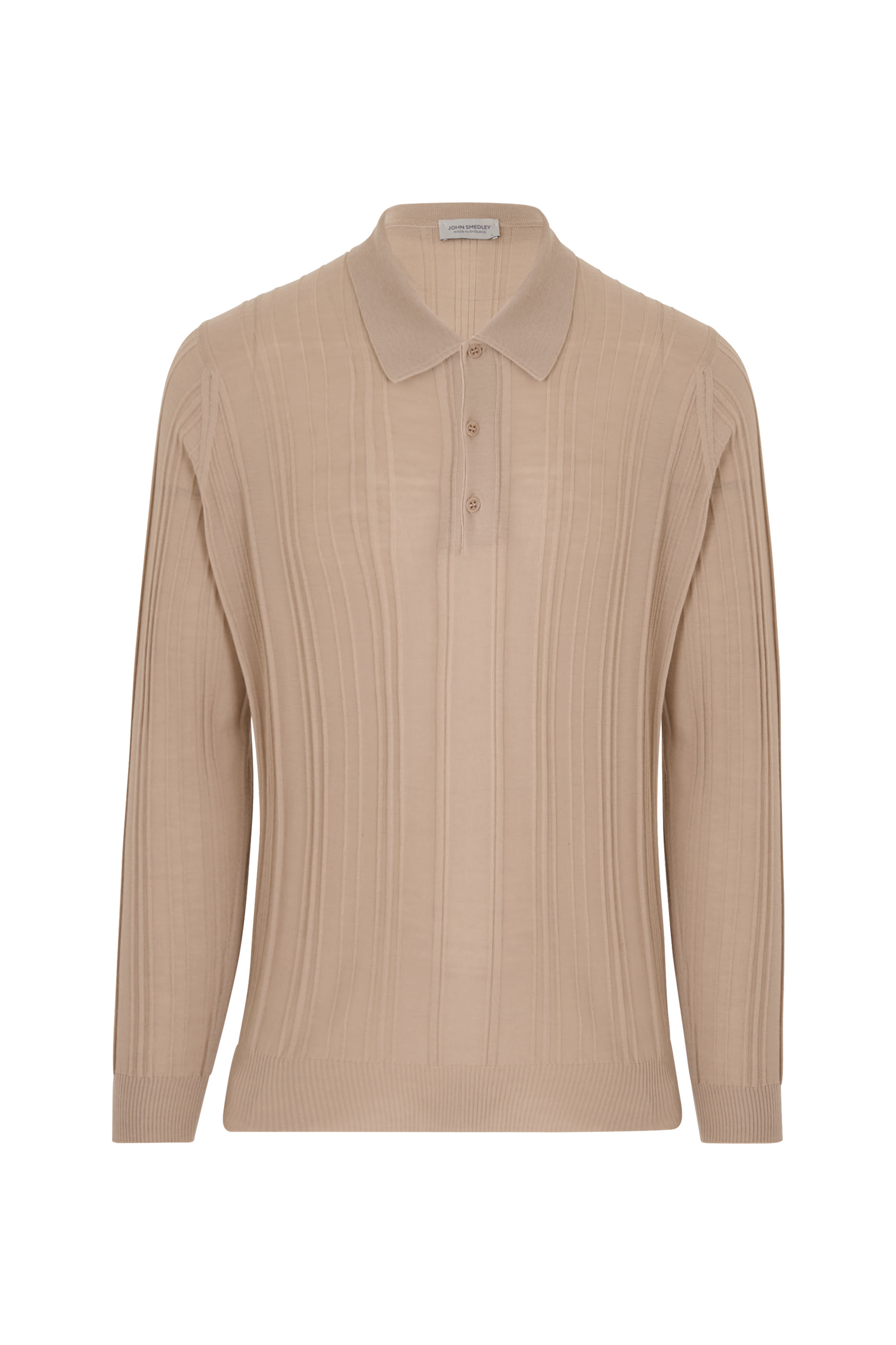 قميص بولو فلين مضلع صوف