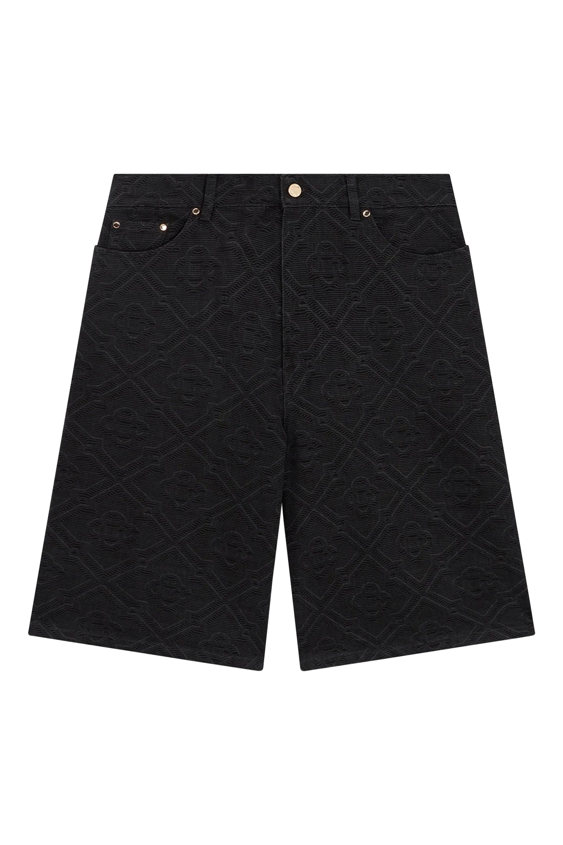 Laser Monogram Denim Shorts