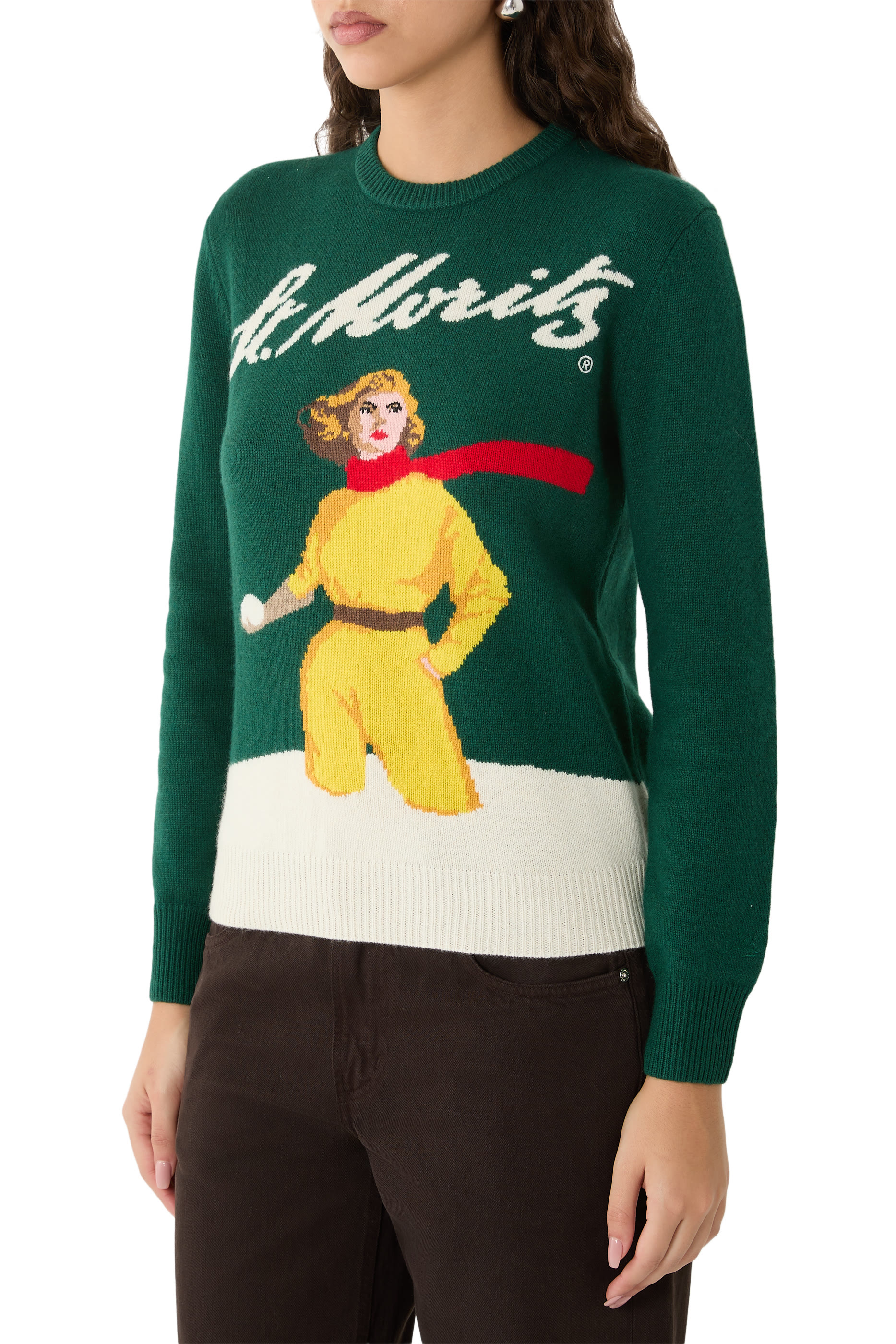 كنزة كوين بنقشة بطاقة بريدية سانت موريتز