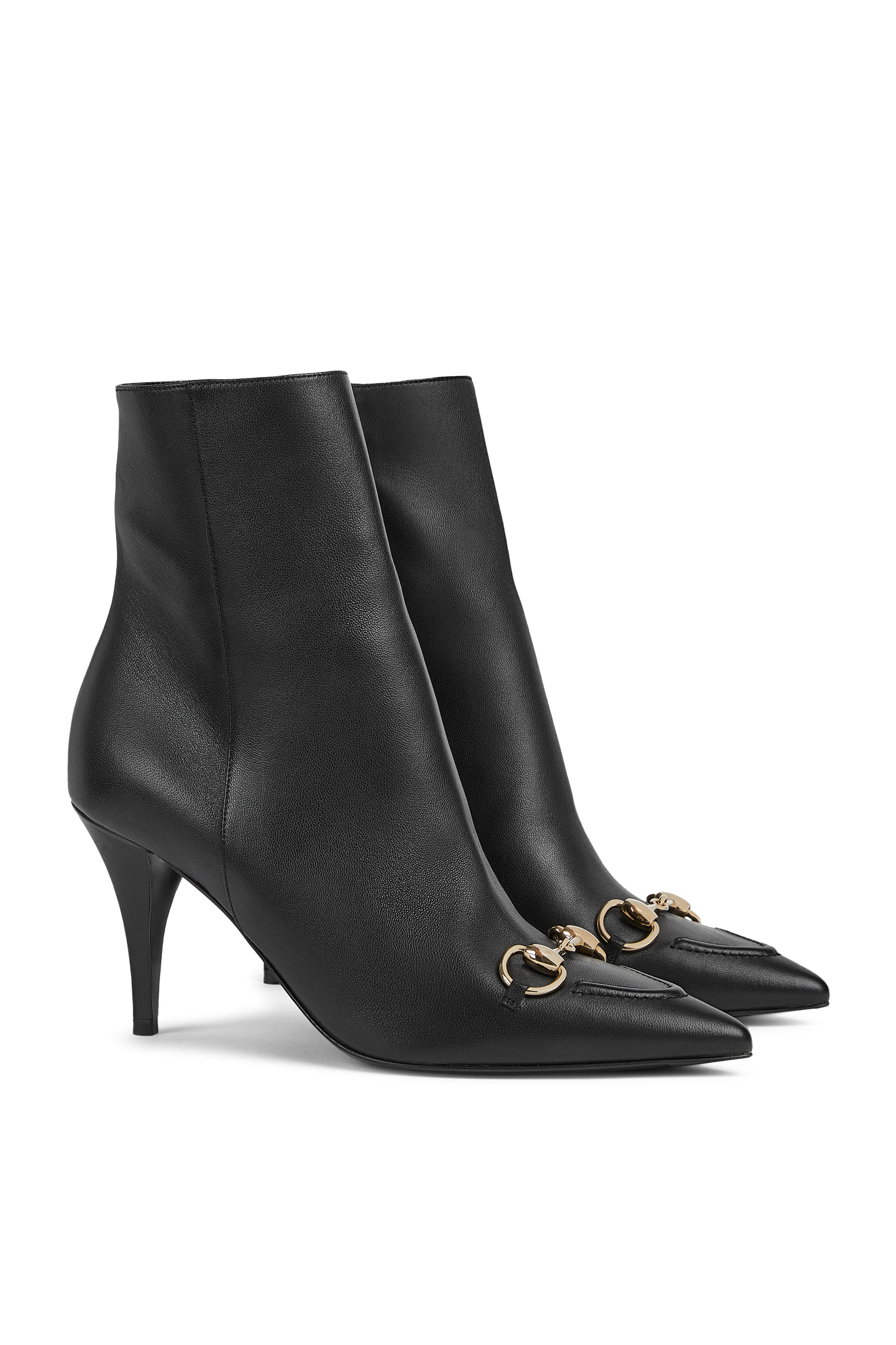 حذاء بوت 80 بطول الكاحل مزين بحلية شعار الماركة