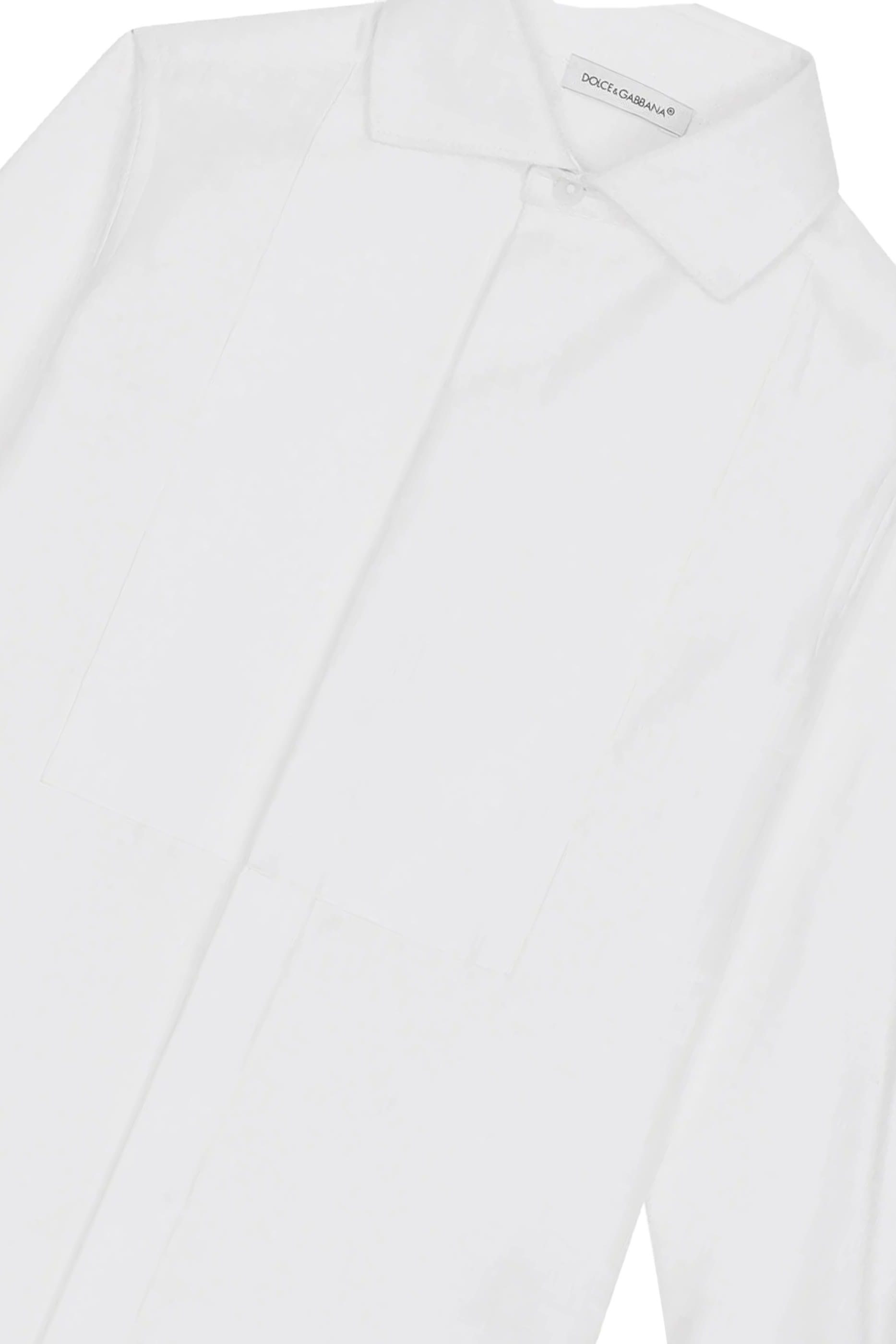 قميص بأكمام طويلة جاكار بوبلين للأطفال