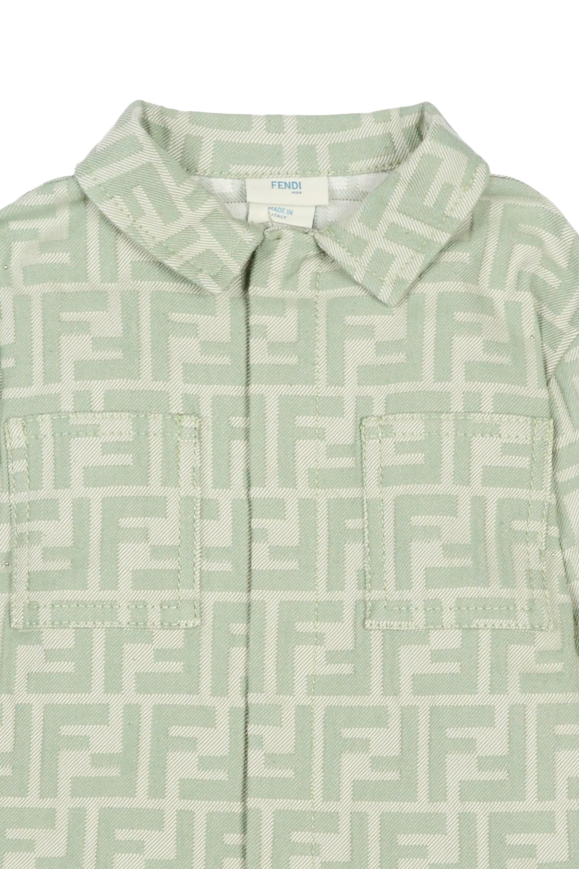 جاكيت بشعار الماركة بالكامل للأطفال