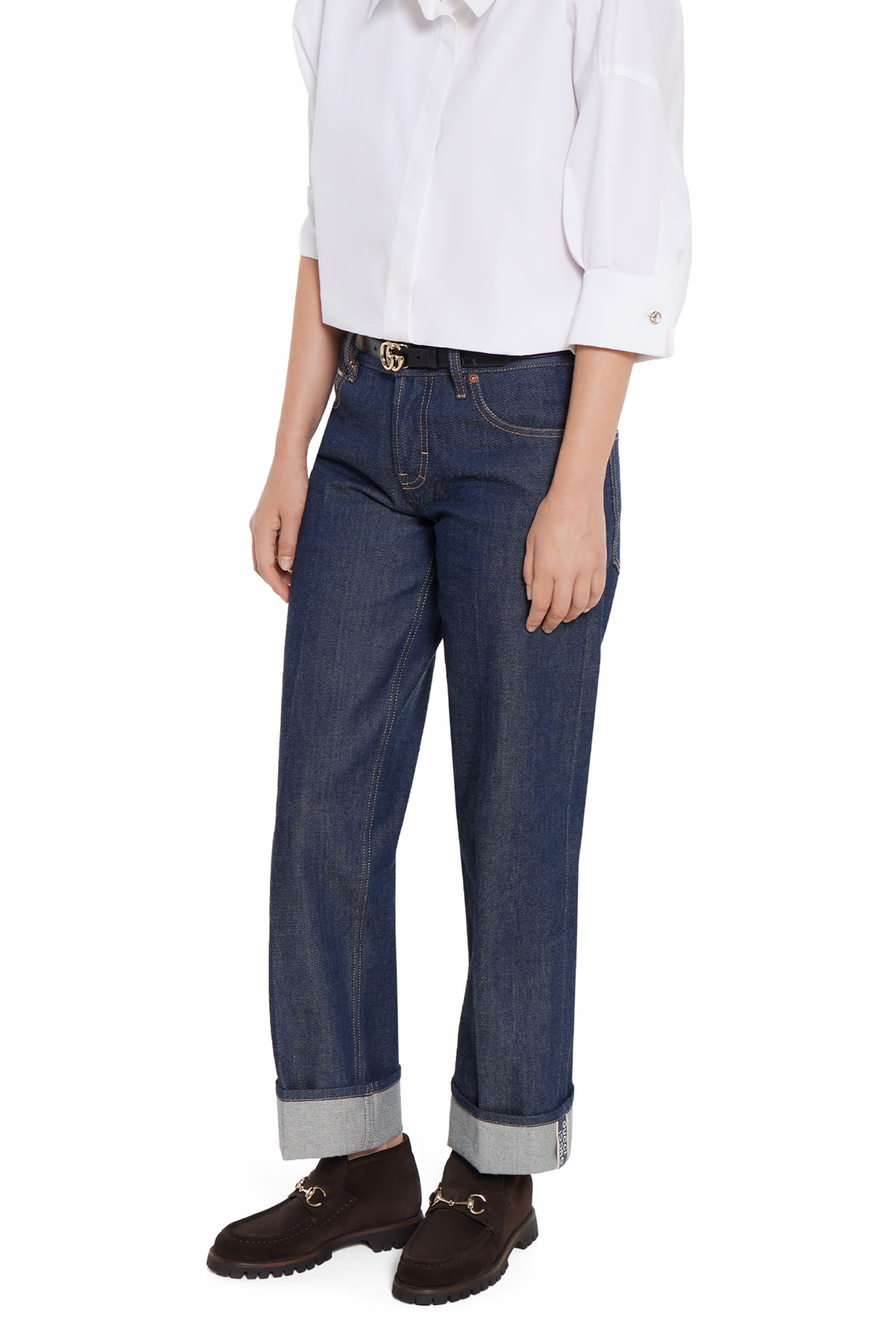 بوت بطول الكاحل وحلية لجام الحصان