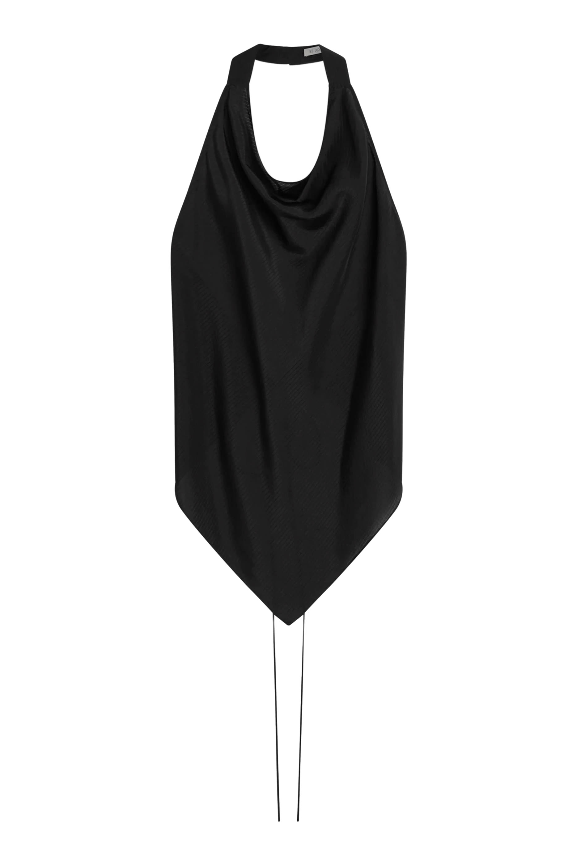 بلوزة جريد برباط حول العنق حرير