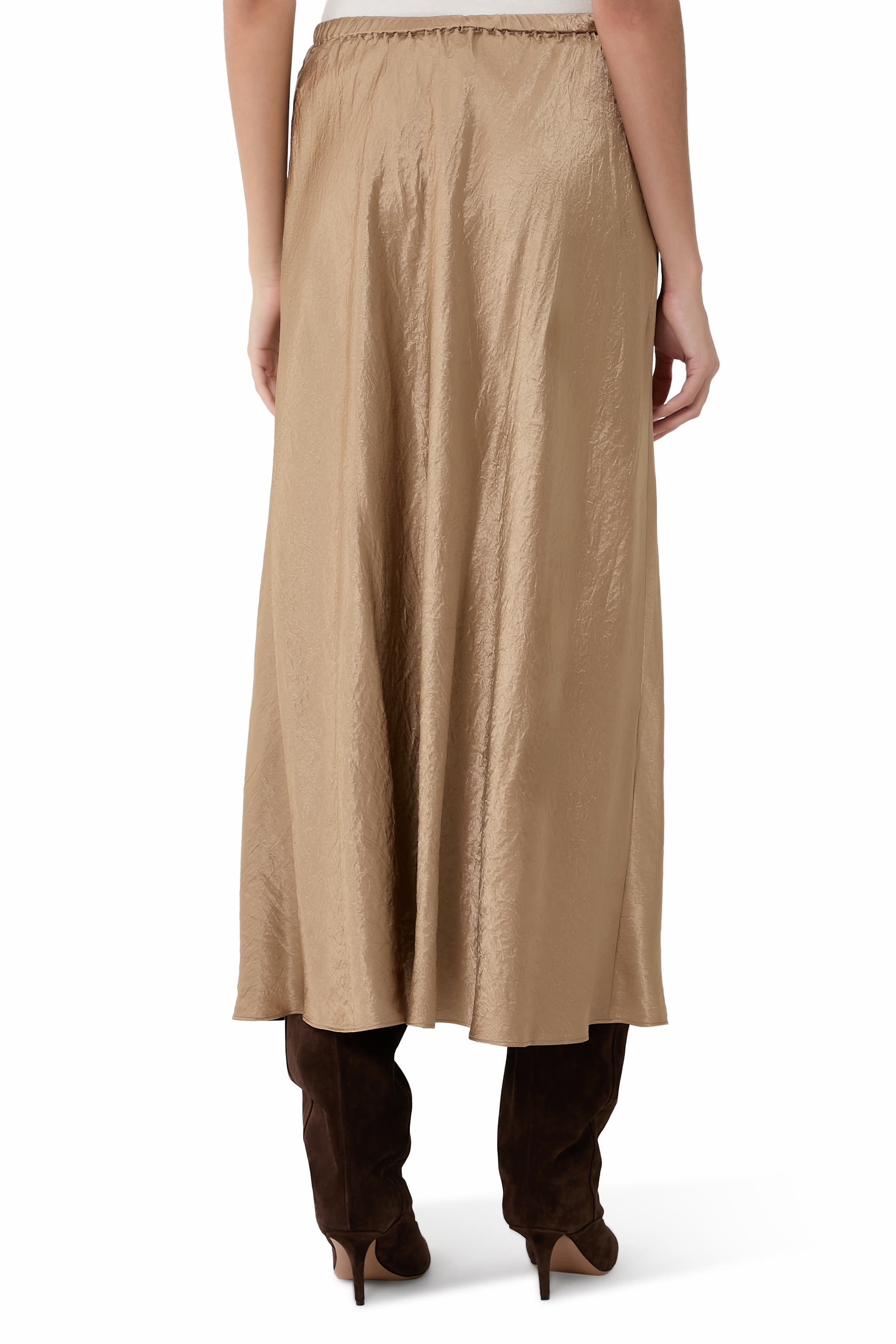 تنورة بقصة مائلة كتان عضوي