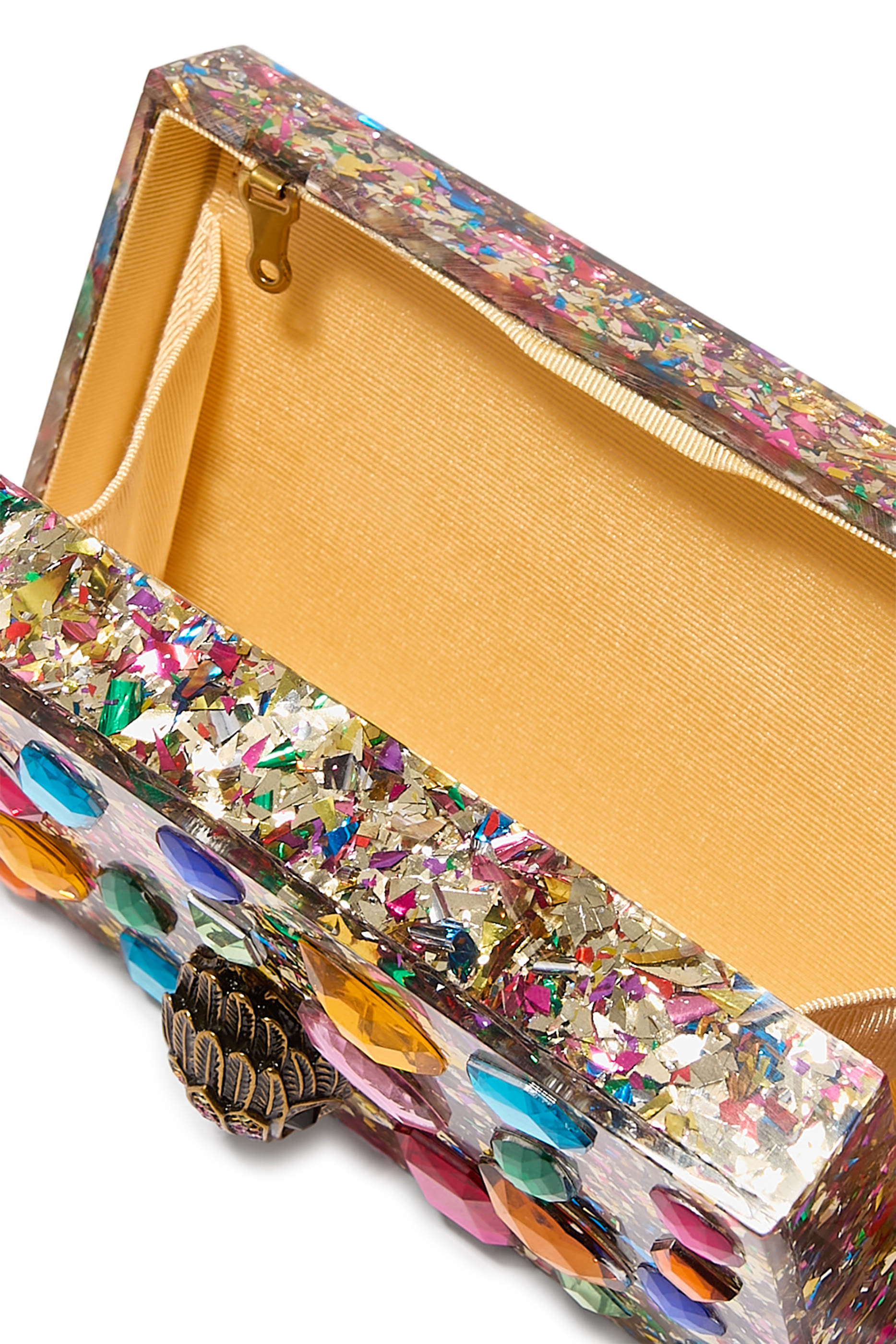 كلاتش بتصميم مربع مزين بكريستال