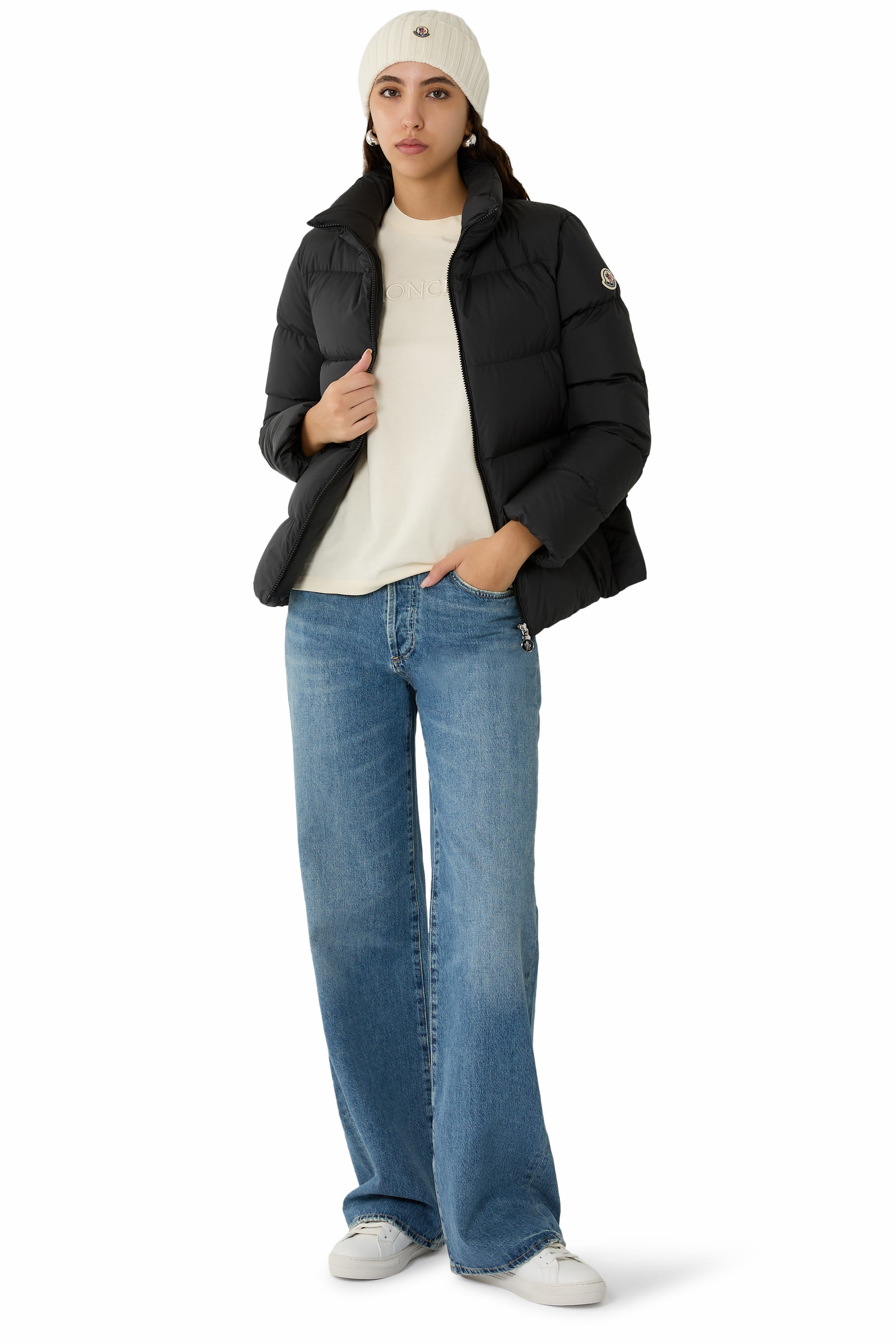 جاكيت ماوزون قصير مبطن بالزغب