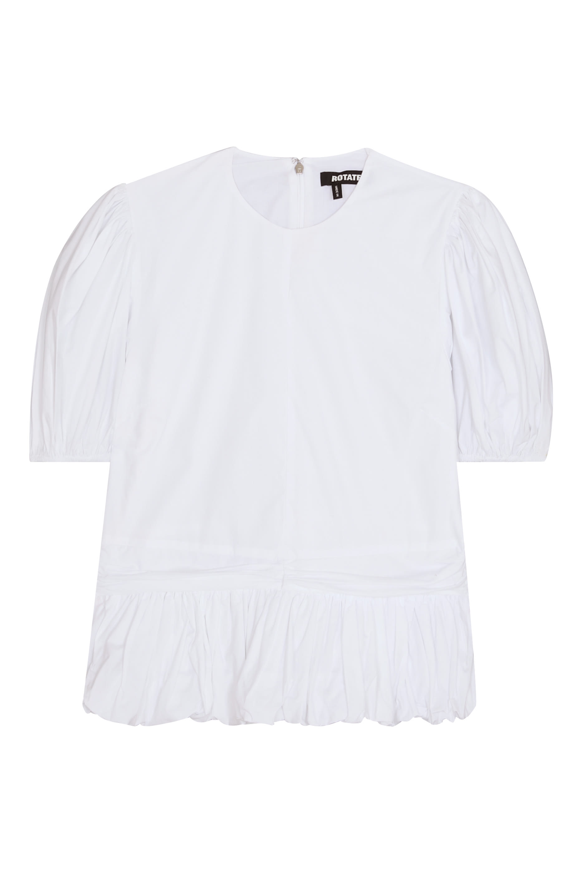 بلوزة أليكس بحافة جرس قطن بوبلين