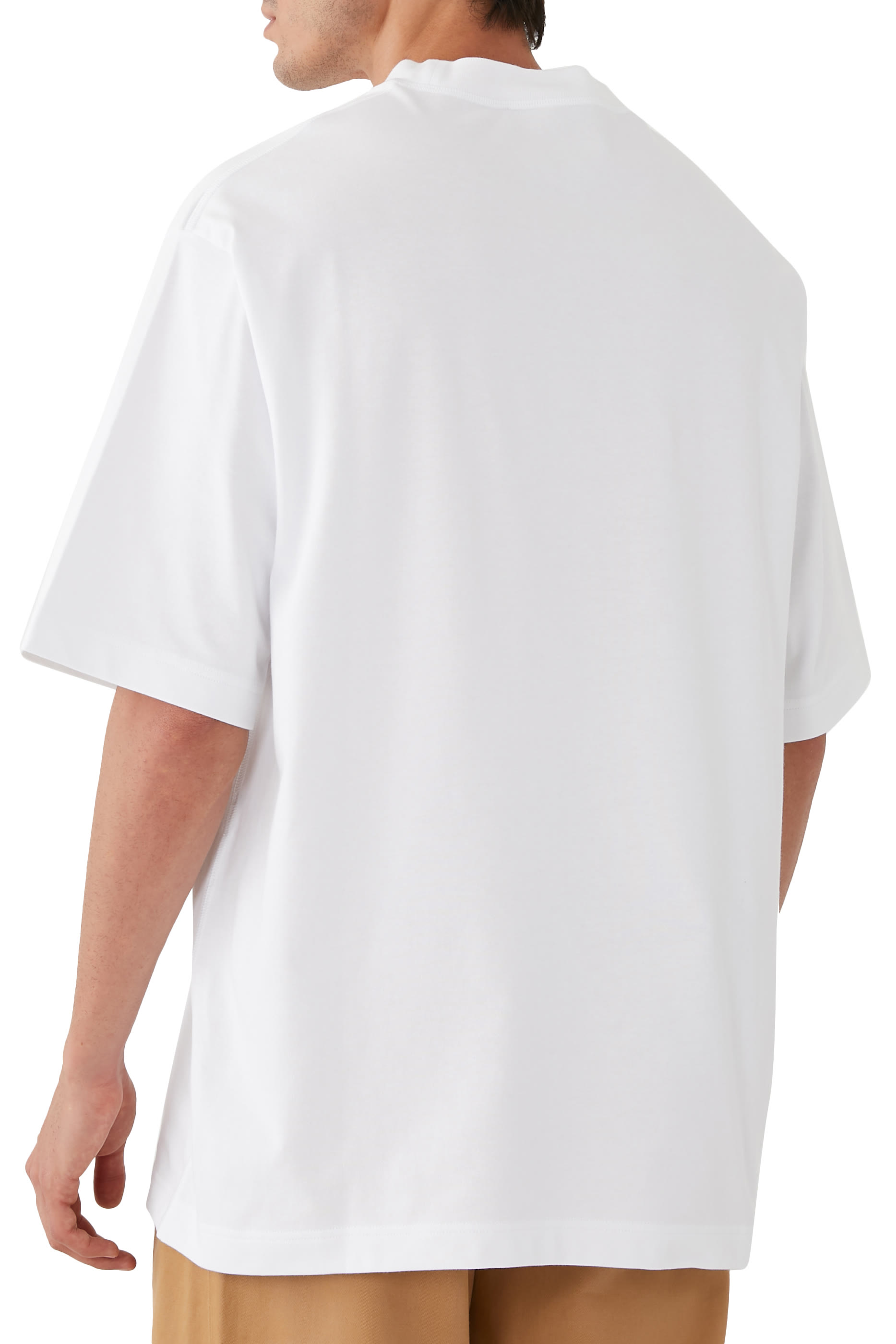 تيشيرت بطبعة شعار الماركة قطن جرسيه