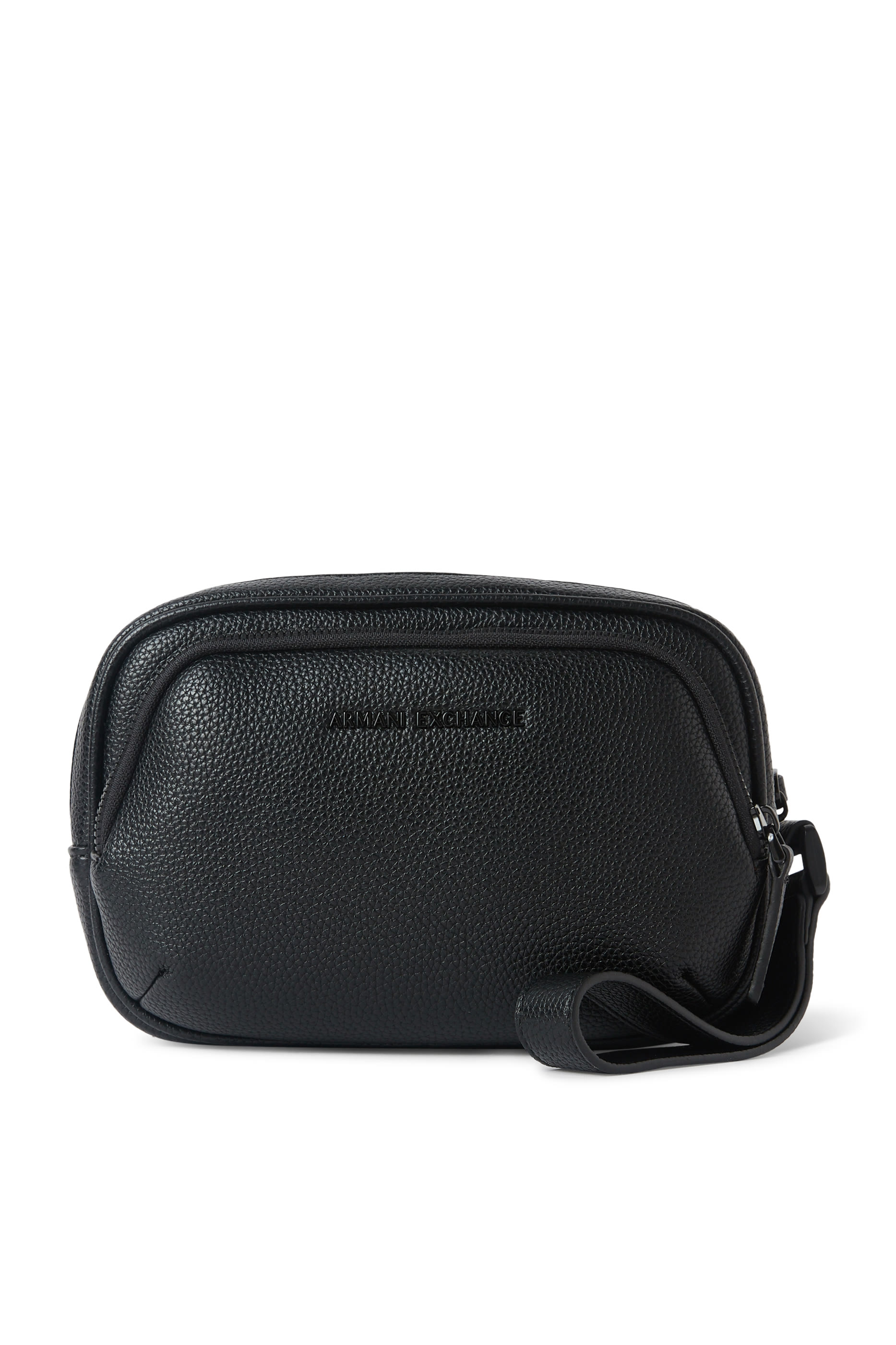 حقيبة مستحضرات عناية شخصية بشعار الماركة قماش معالج