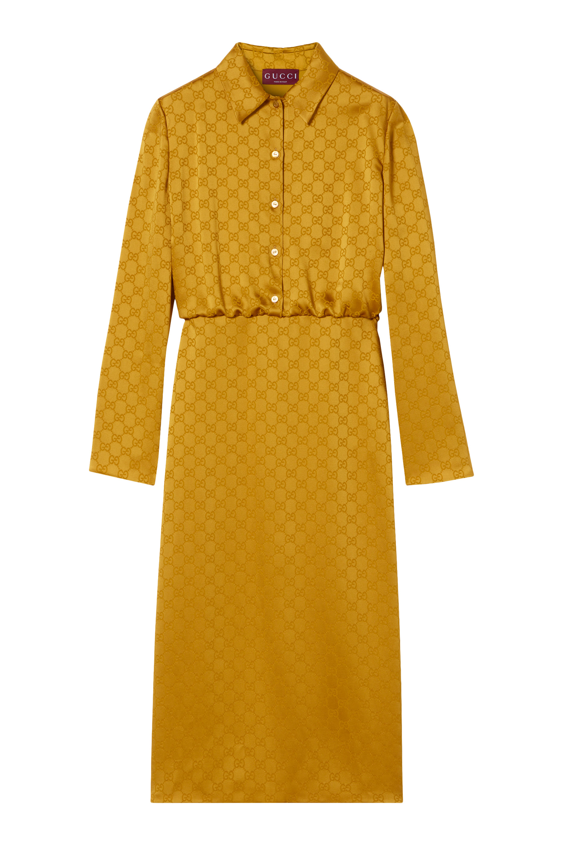 فستان بشعار الماركة أسيتات جاكار