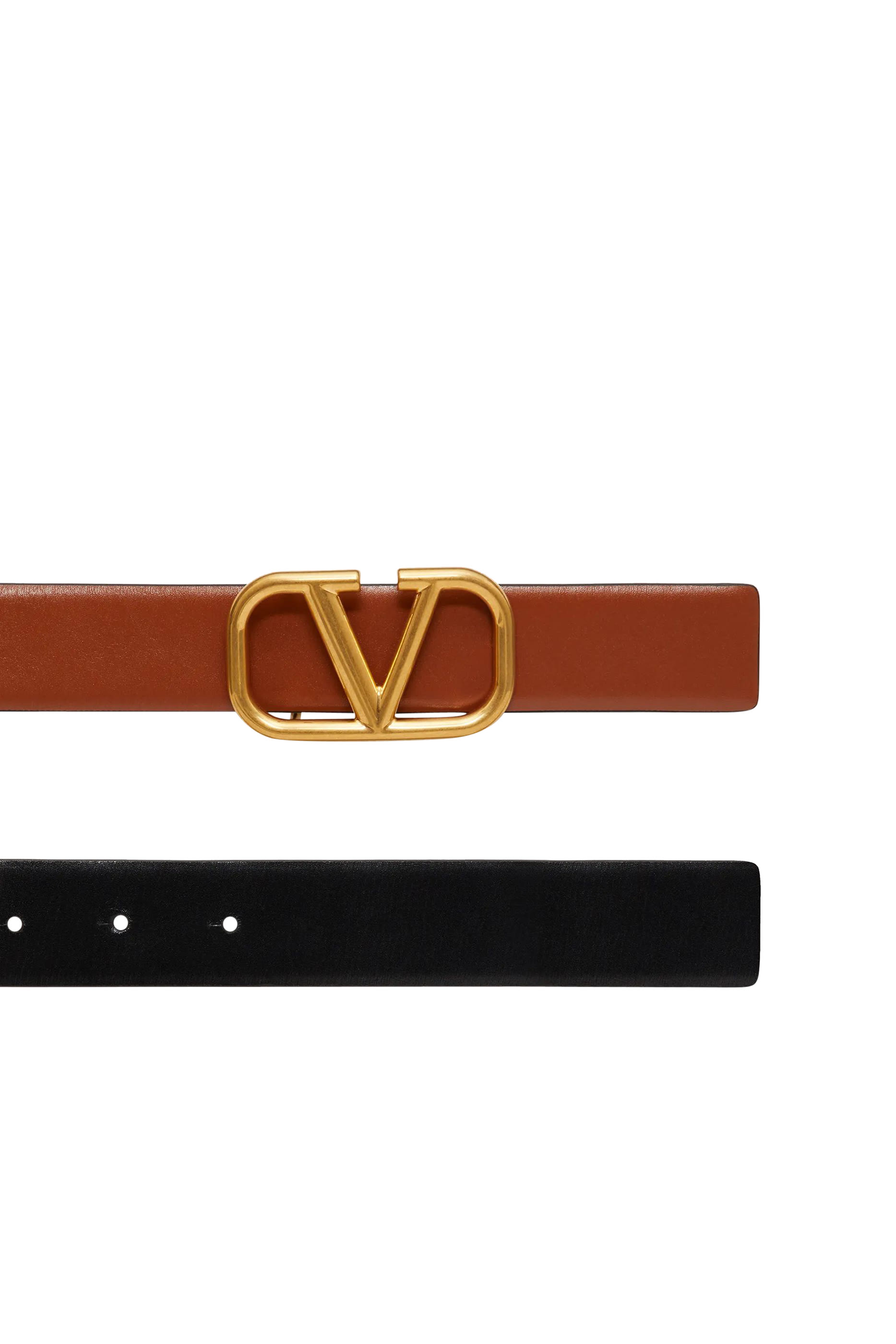 حزام فالنتينو غارافاني بوجهين وشعار الماركة جلد