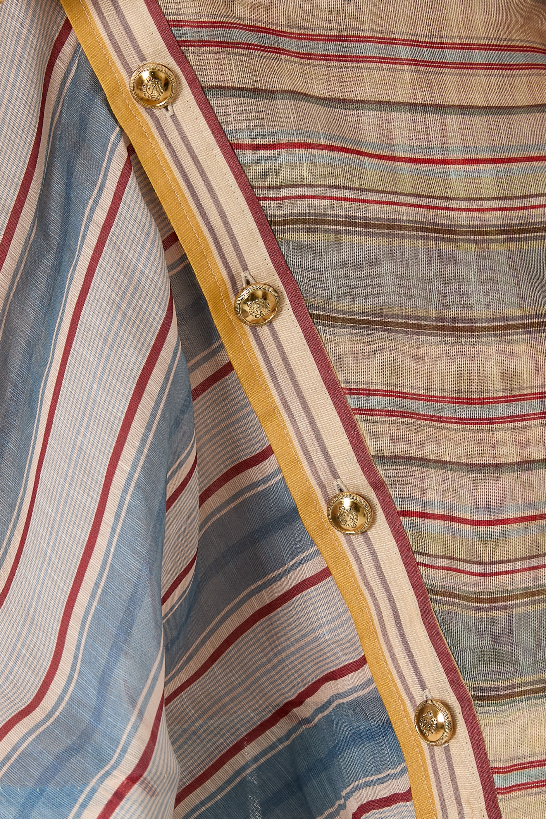 فستان ريبالين قصير بنقشة مخططة