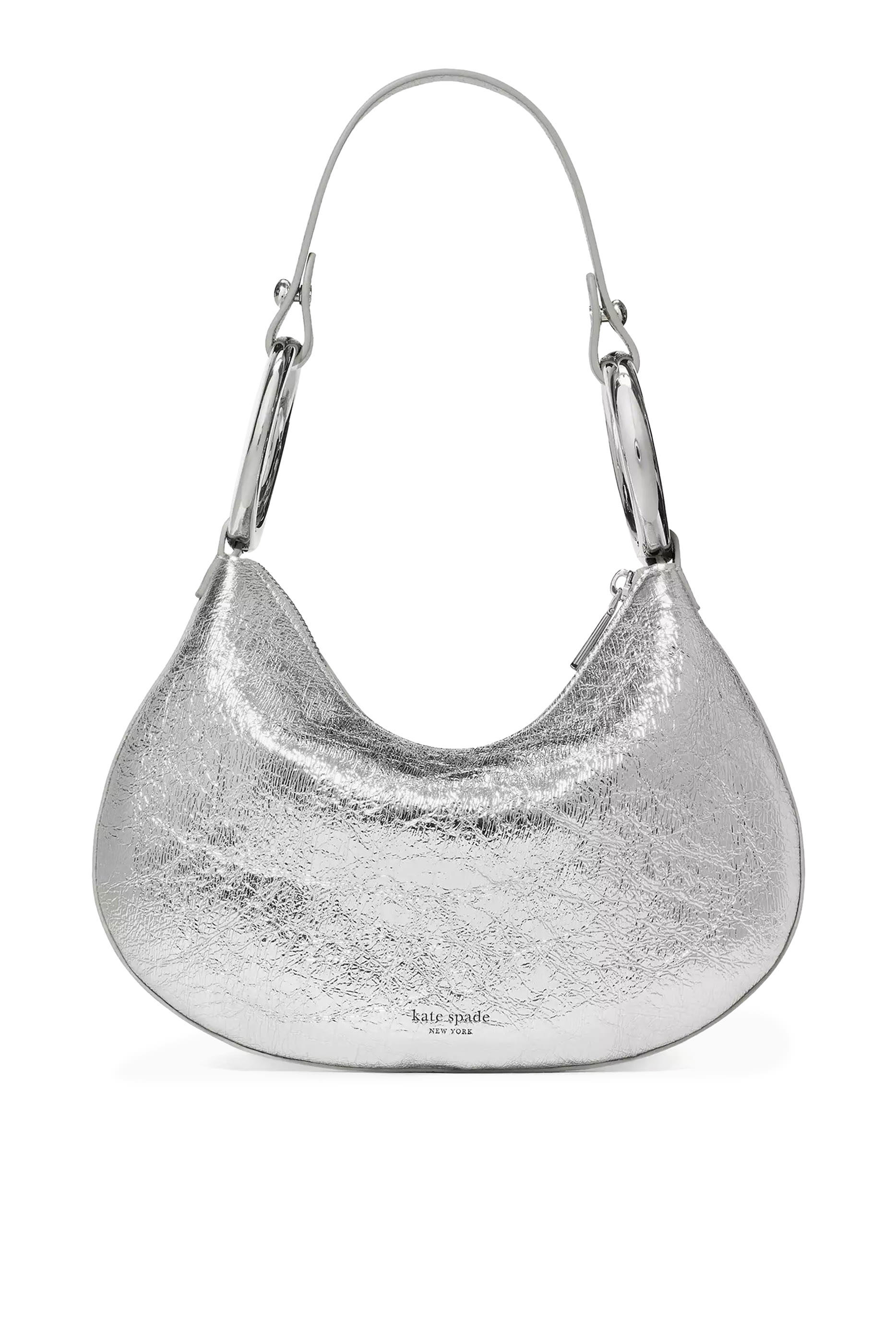 حقيبة بانجل جلد لامع مجعد