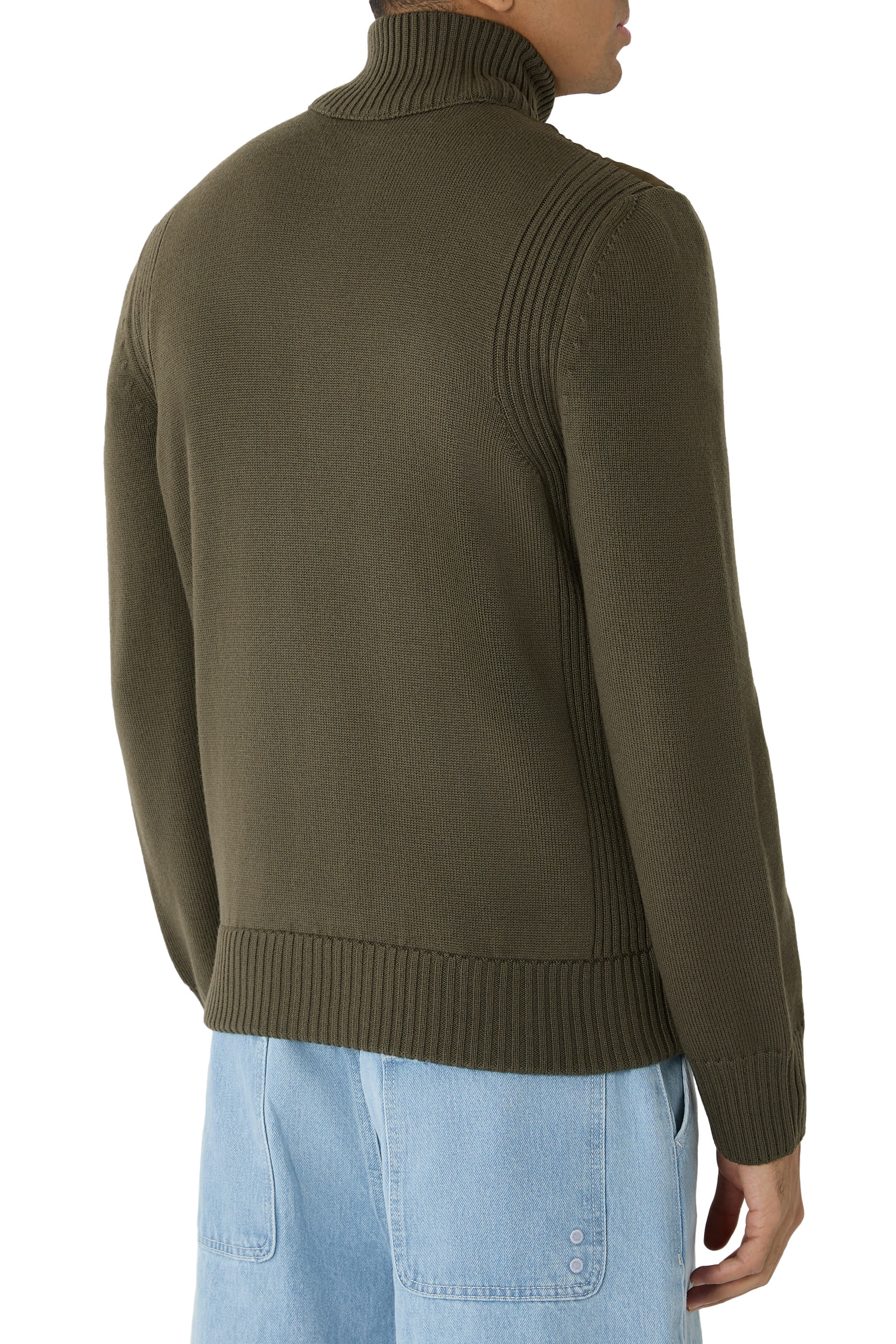 كارديغان بتصميم مبطن بسحاب صوف