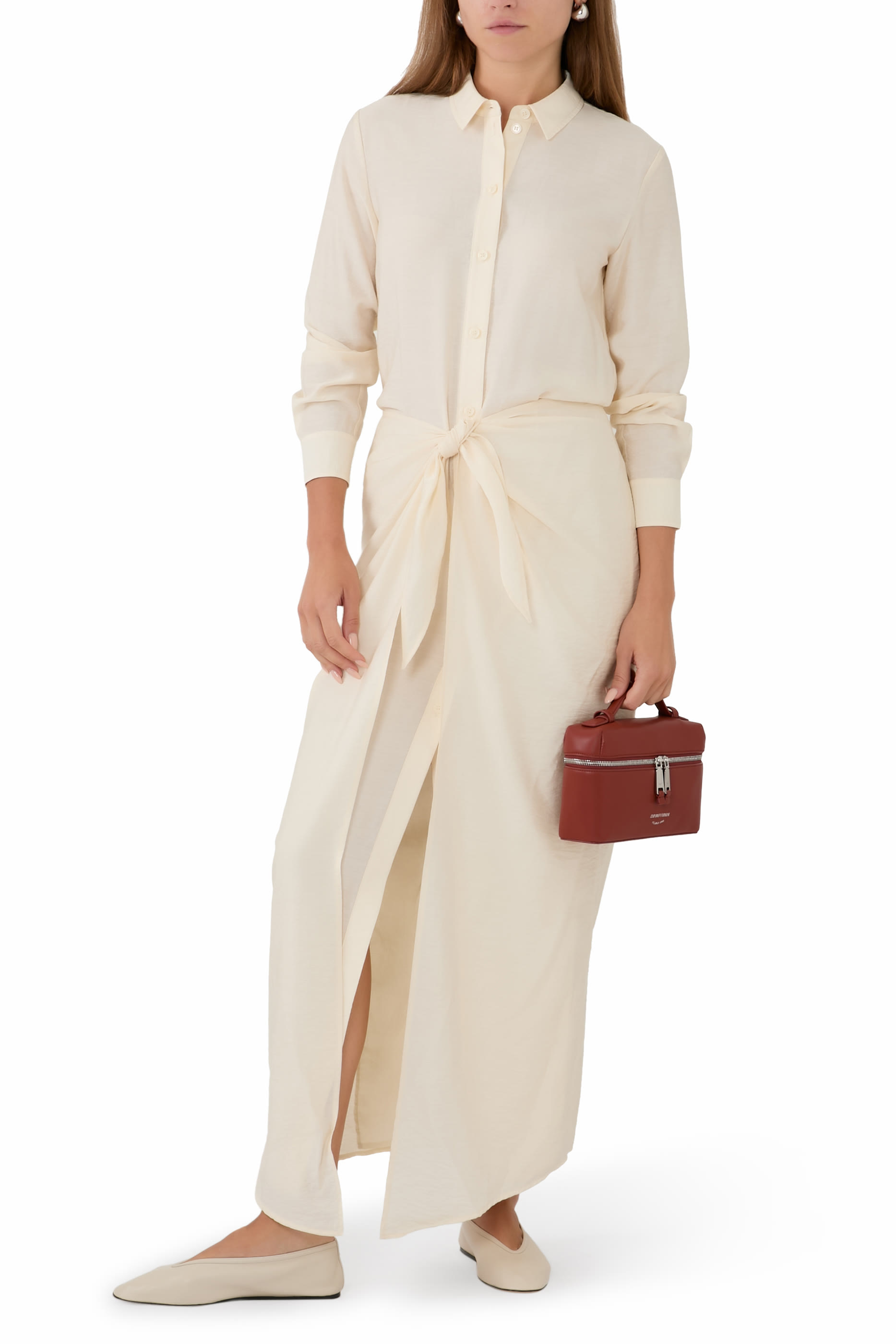 Tie-Up Waist Maxi Dress