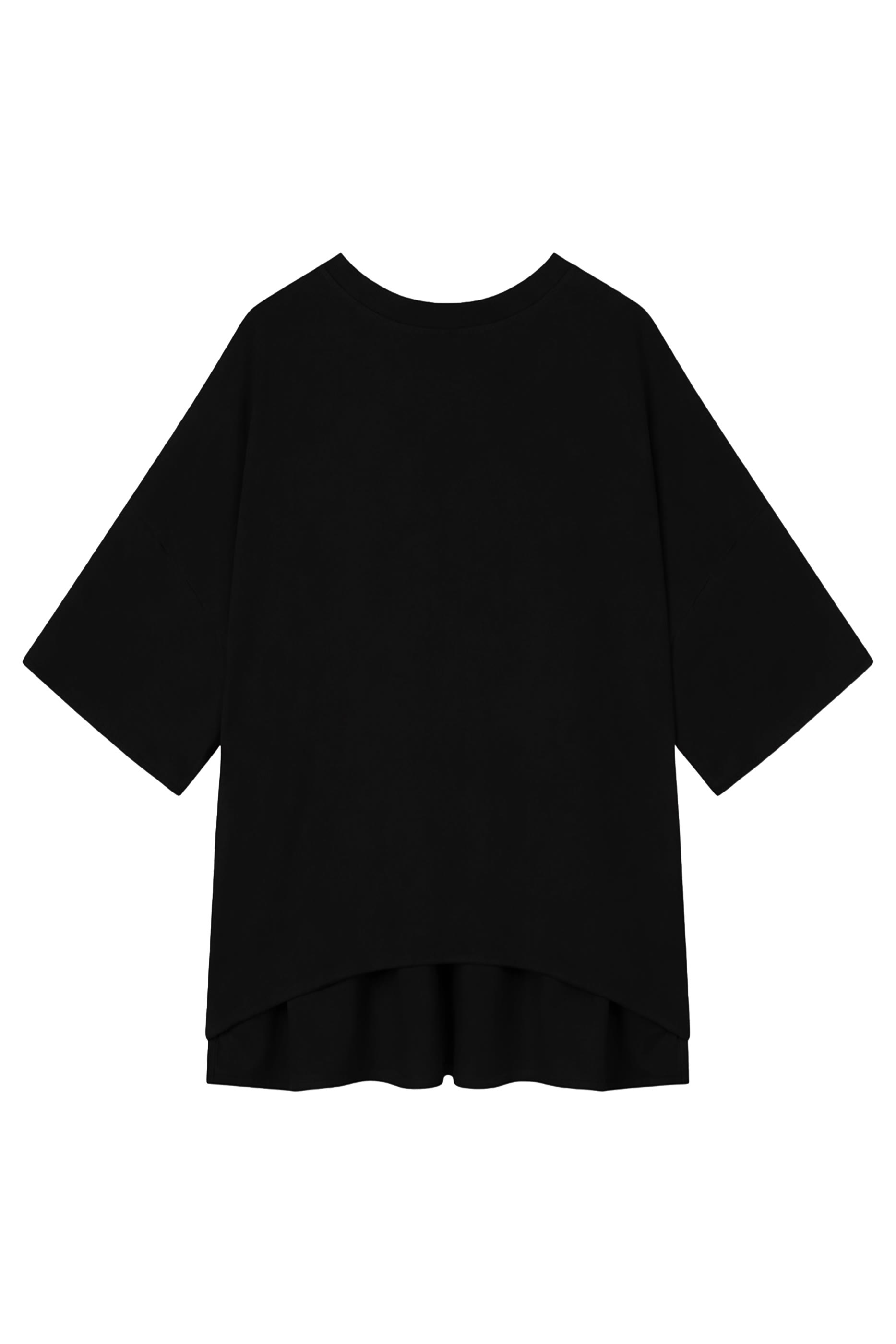Ruffle Seam Relaxed-Fit T-Shirt