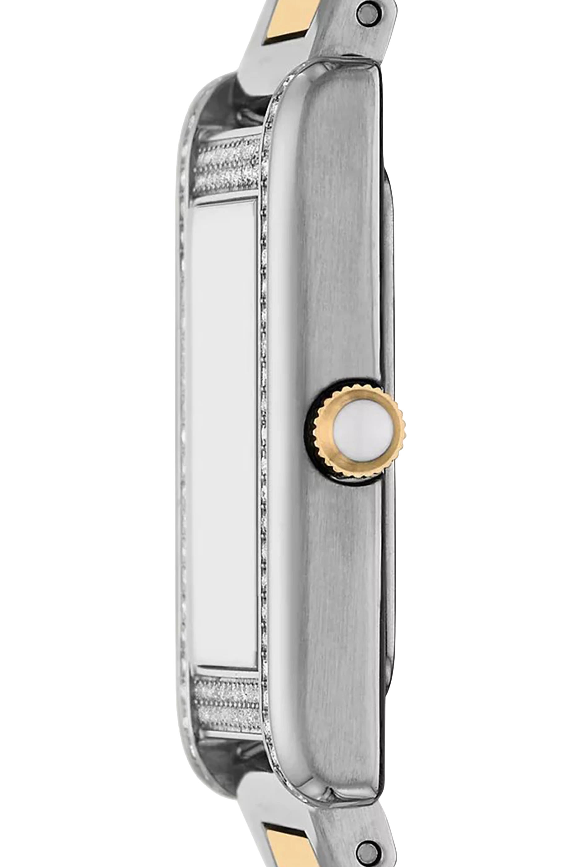 ساعة بعقربين بلونين ستانلس ستيل