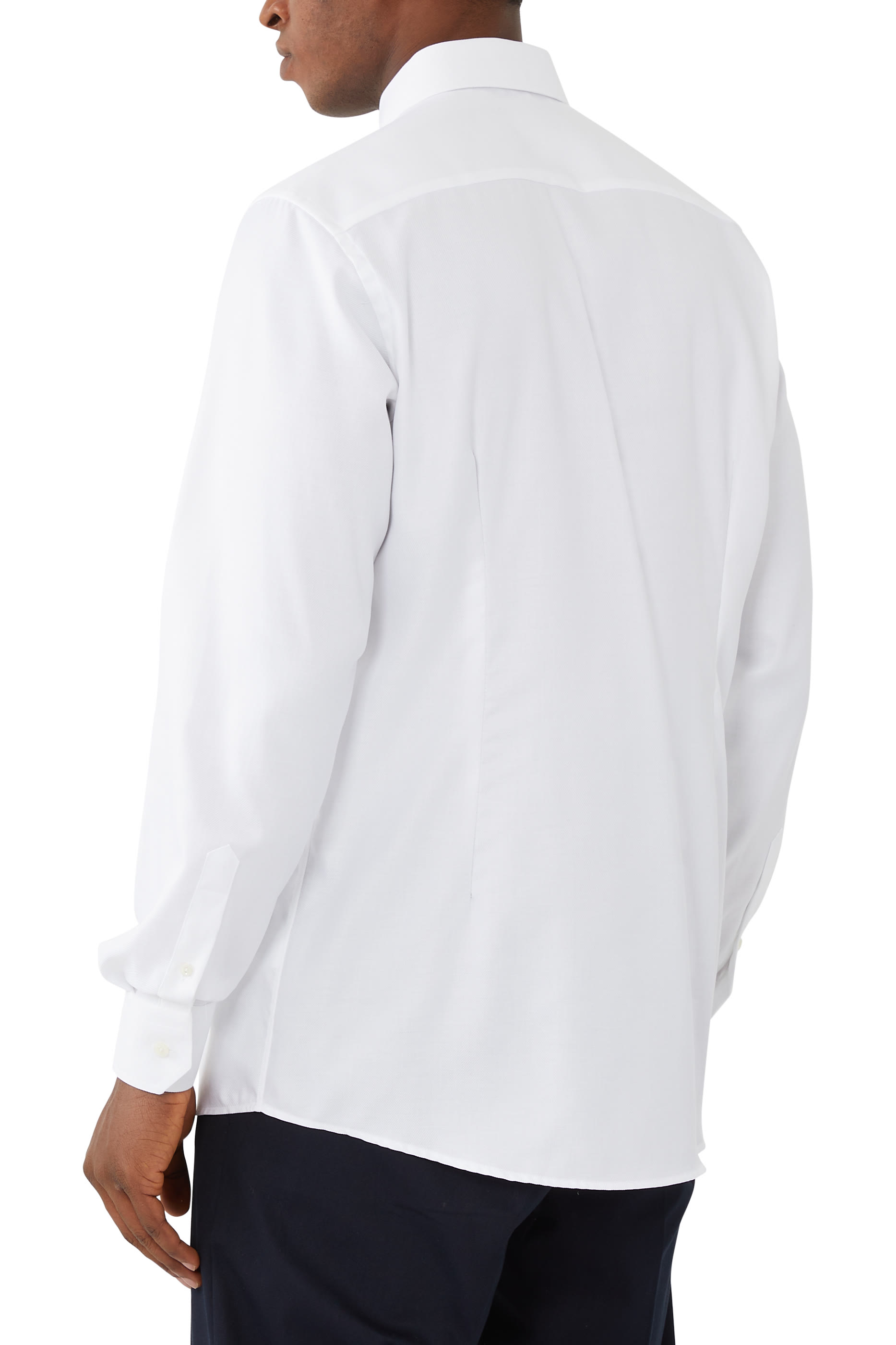 قميص سادة تويل بارز الملمس