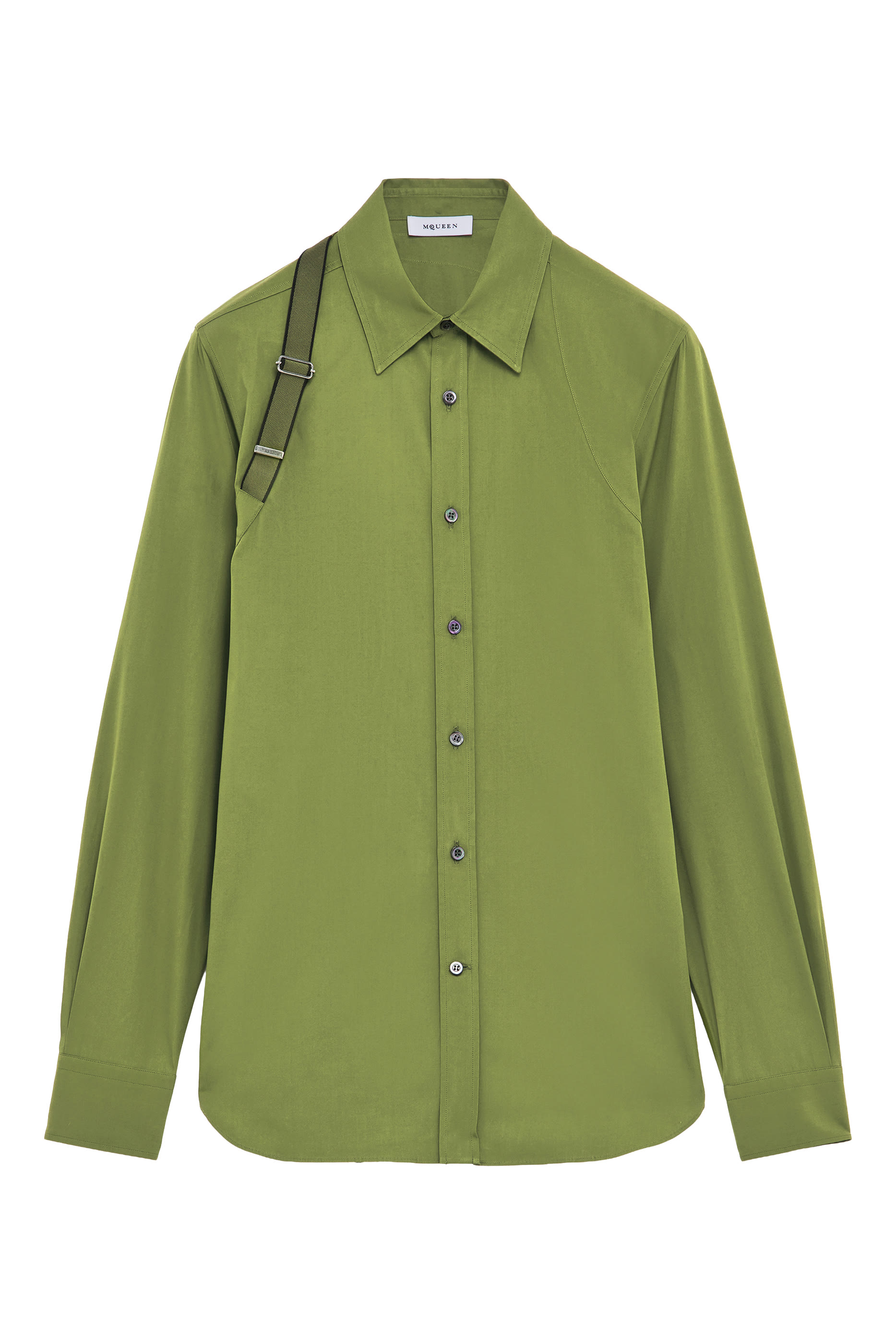 قميص بشريط محفور بشعار الماركة