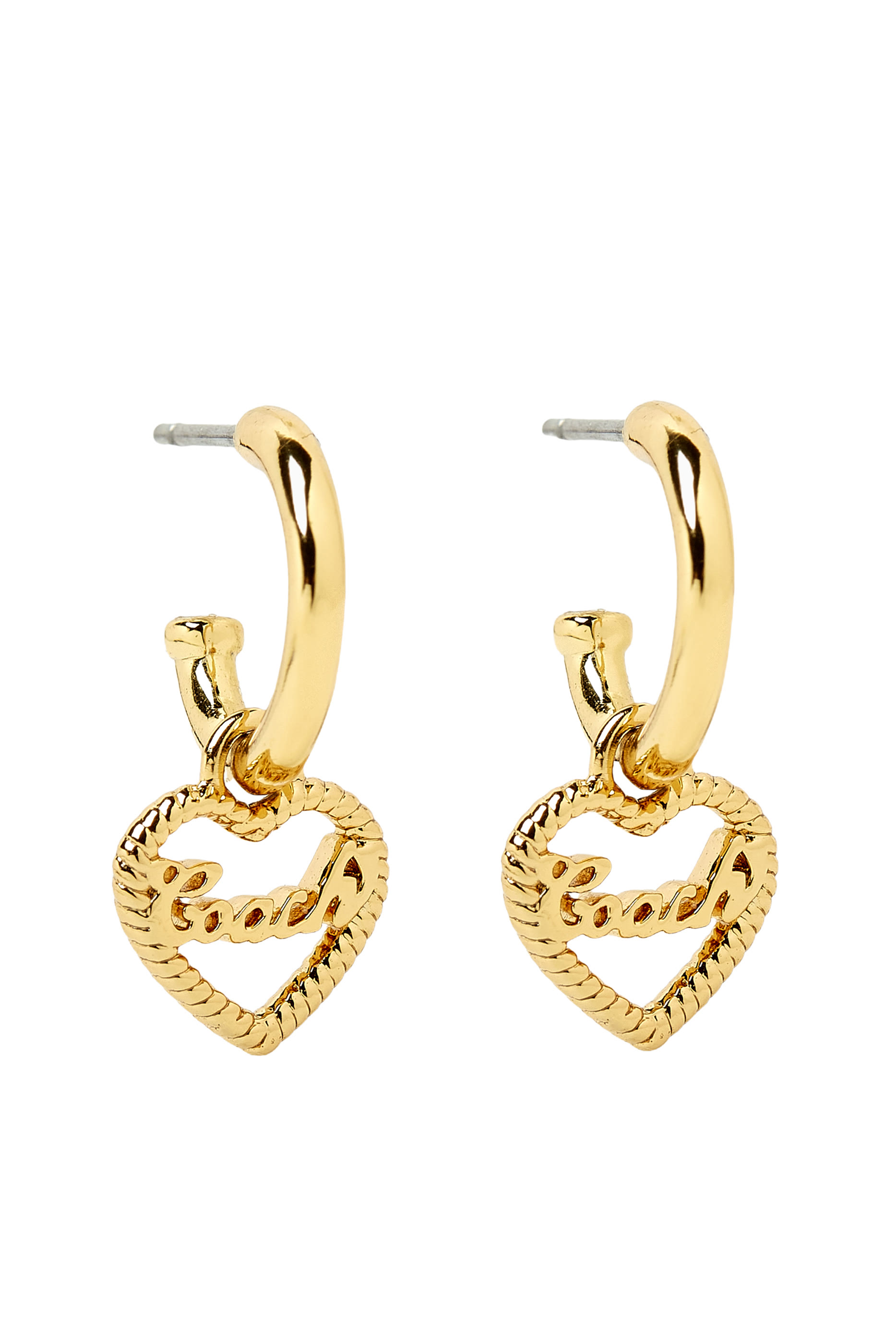 أقراط هاجي بتصميم قلب بشعار الماركة