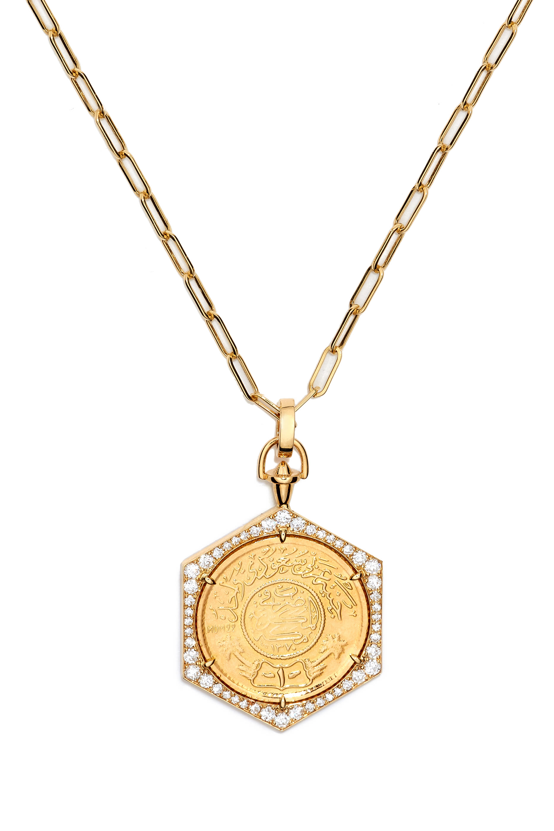 Ginea Necklace, 22k & 18k Yellow Gold with Diamonds
