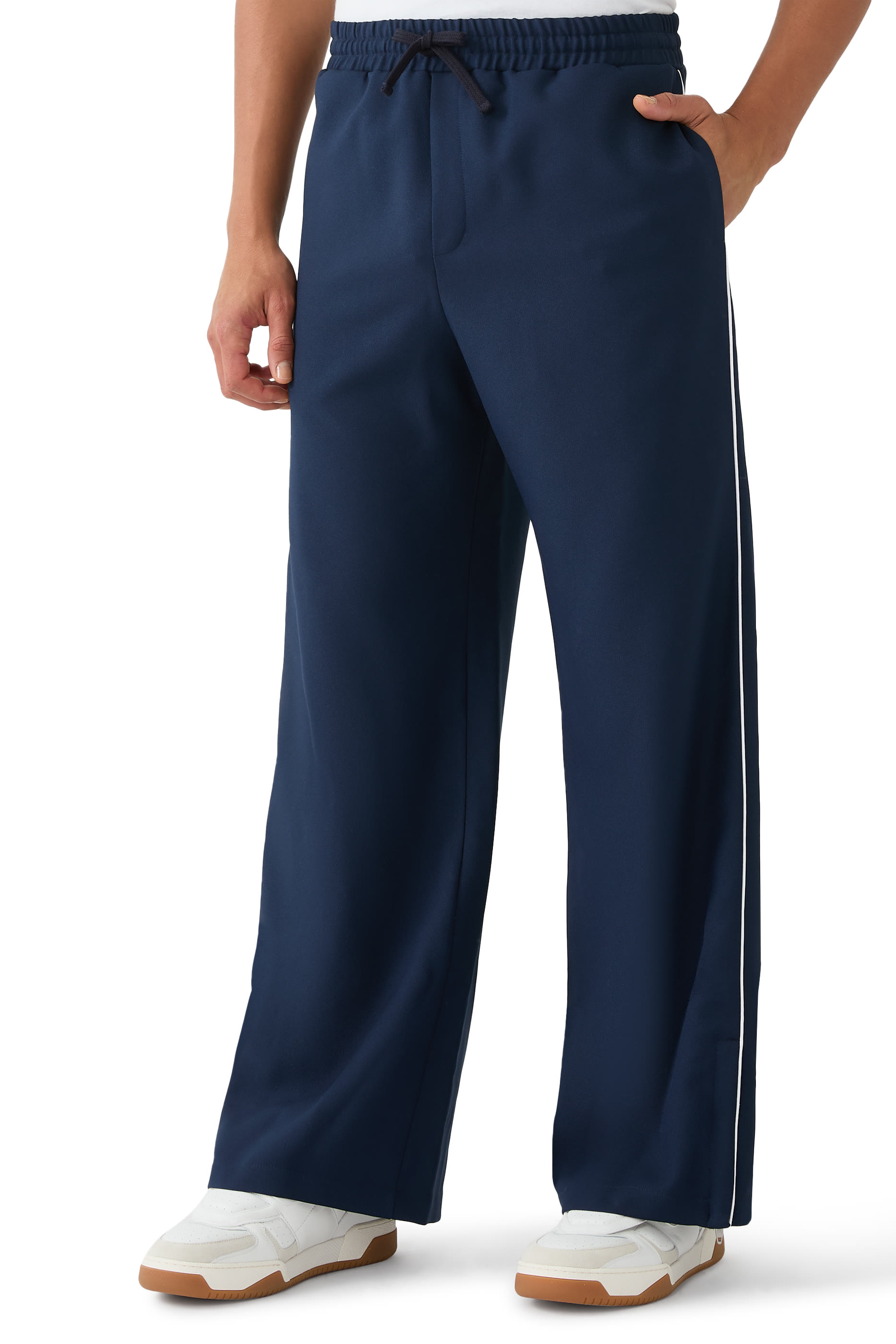 بنطال برقعة شعار الماركة نايلون