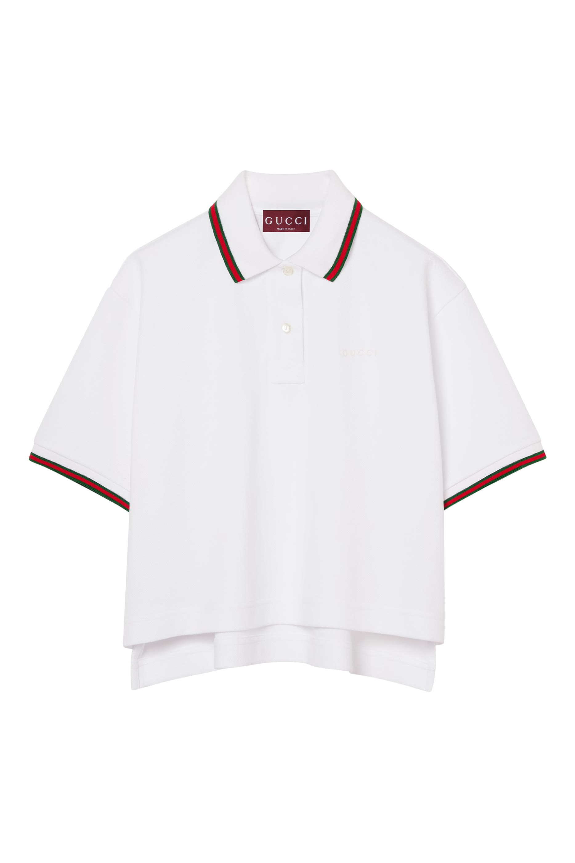 قميص بولو بشريط ويب قطن بيكيه