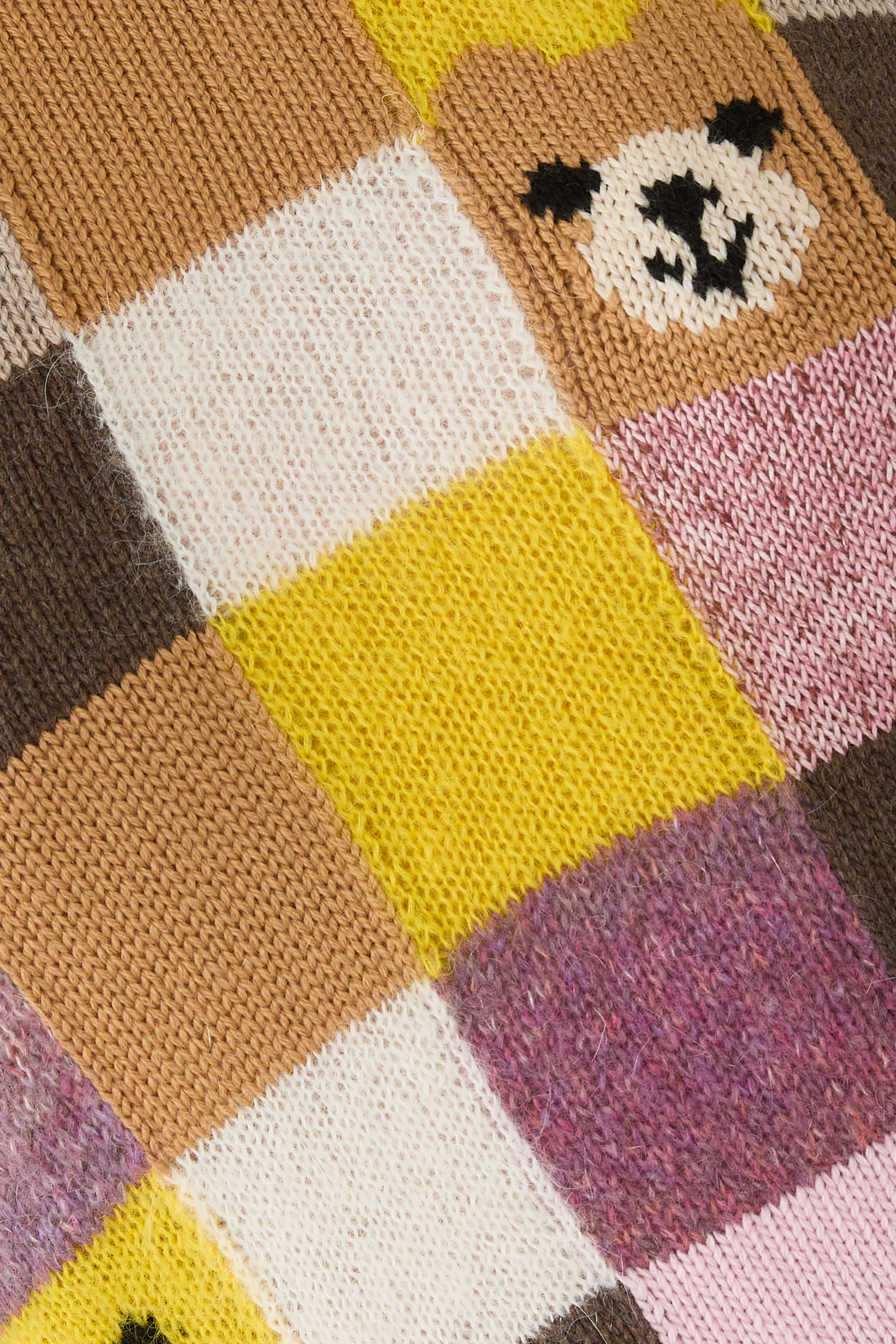 سترة مزينة بتفاصيل الدب تيدي مزيج صوف وكشمير