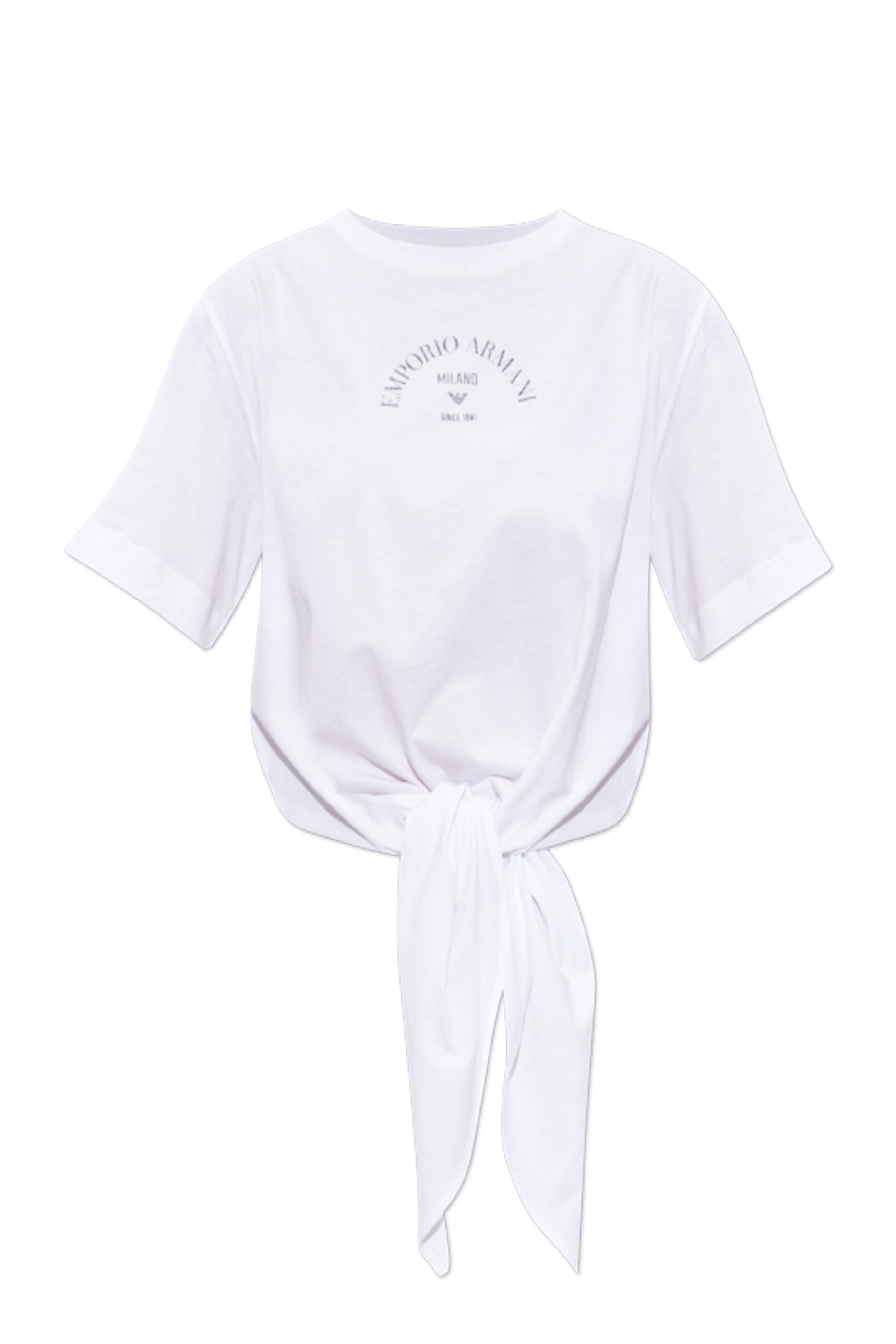 تيشيرت بعقدة وشعار الماركة