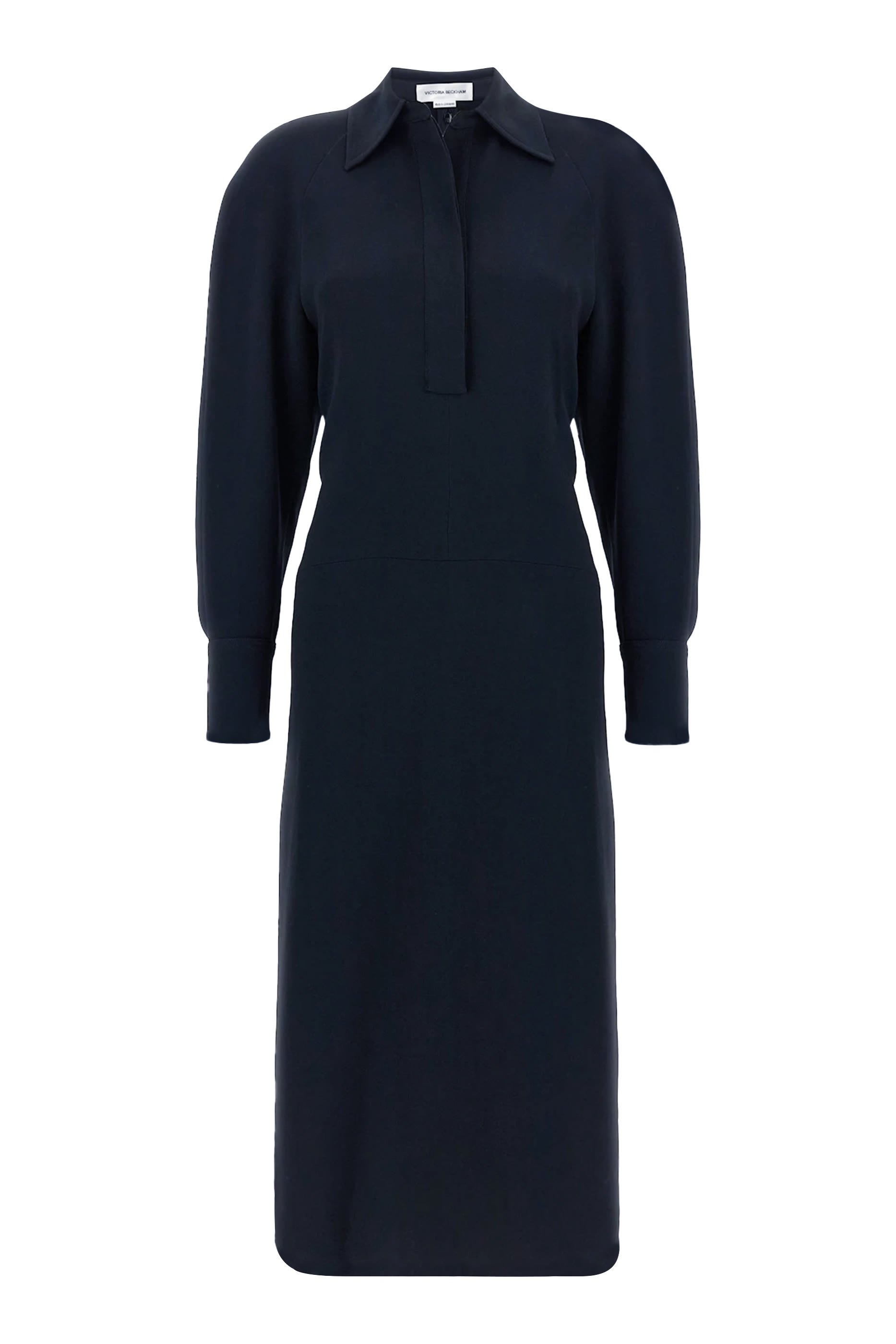 فستان بياقة بولو متوسط الطول