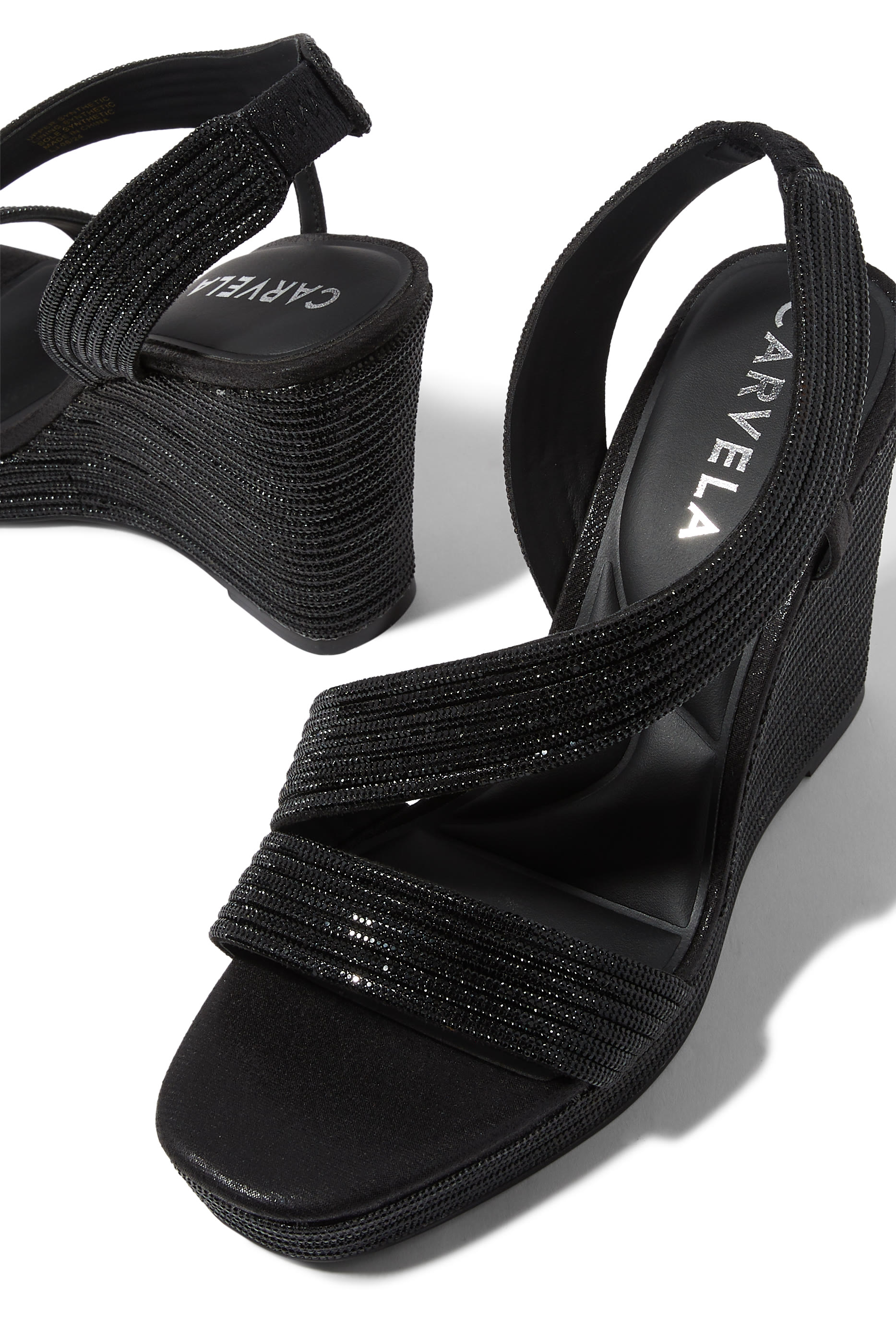 صندل كارفيلا جالا 110 بكعب ويدج وأحجار براقة لرمضان