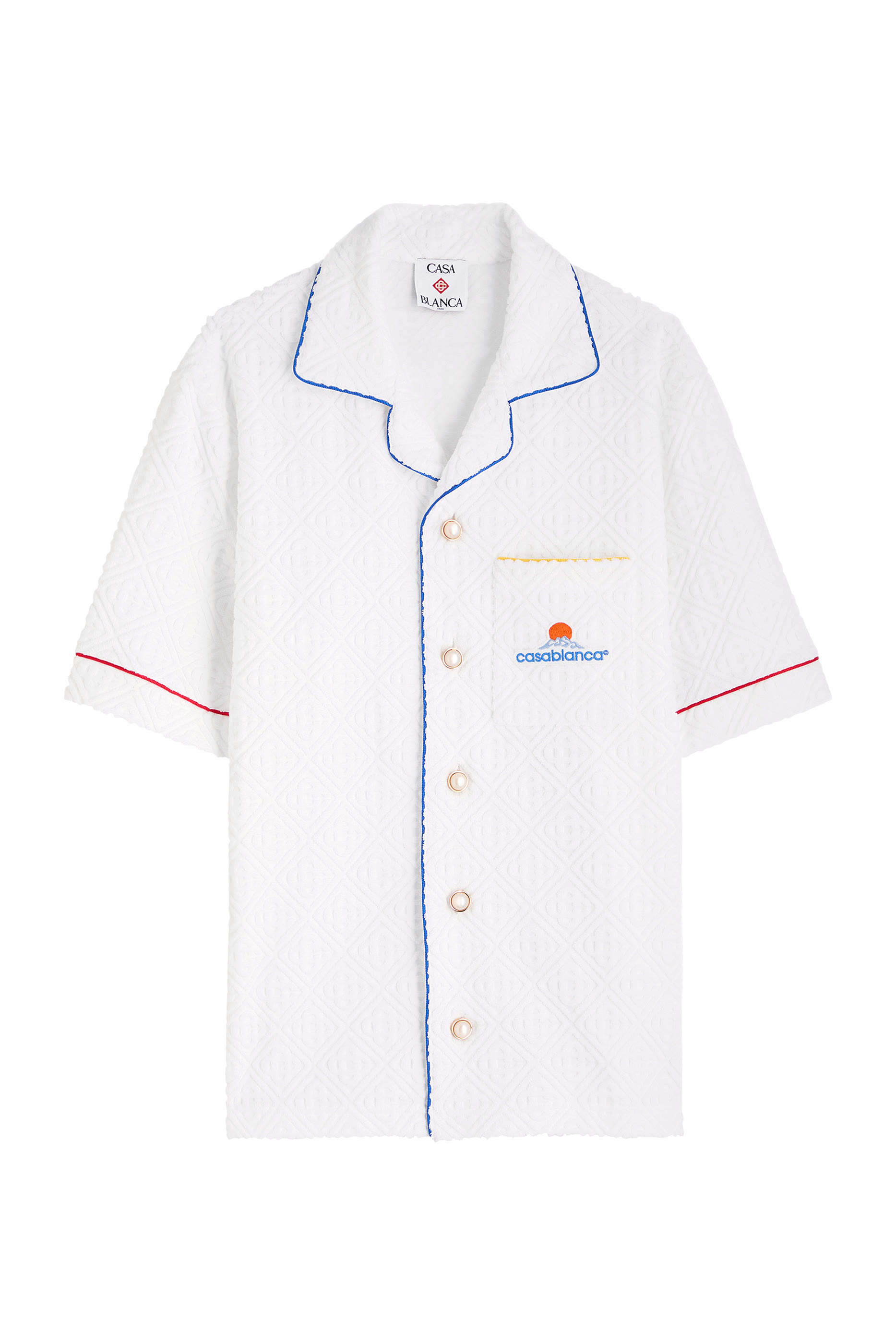 قميص بحروف شعار الماركة جاكار قماش تيري