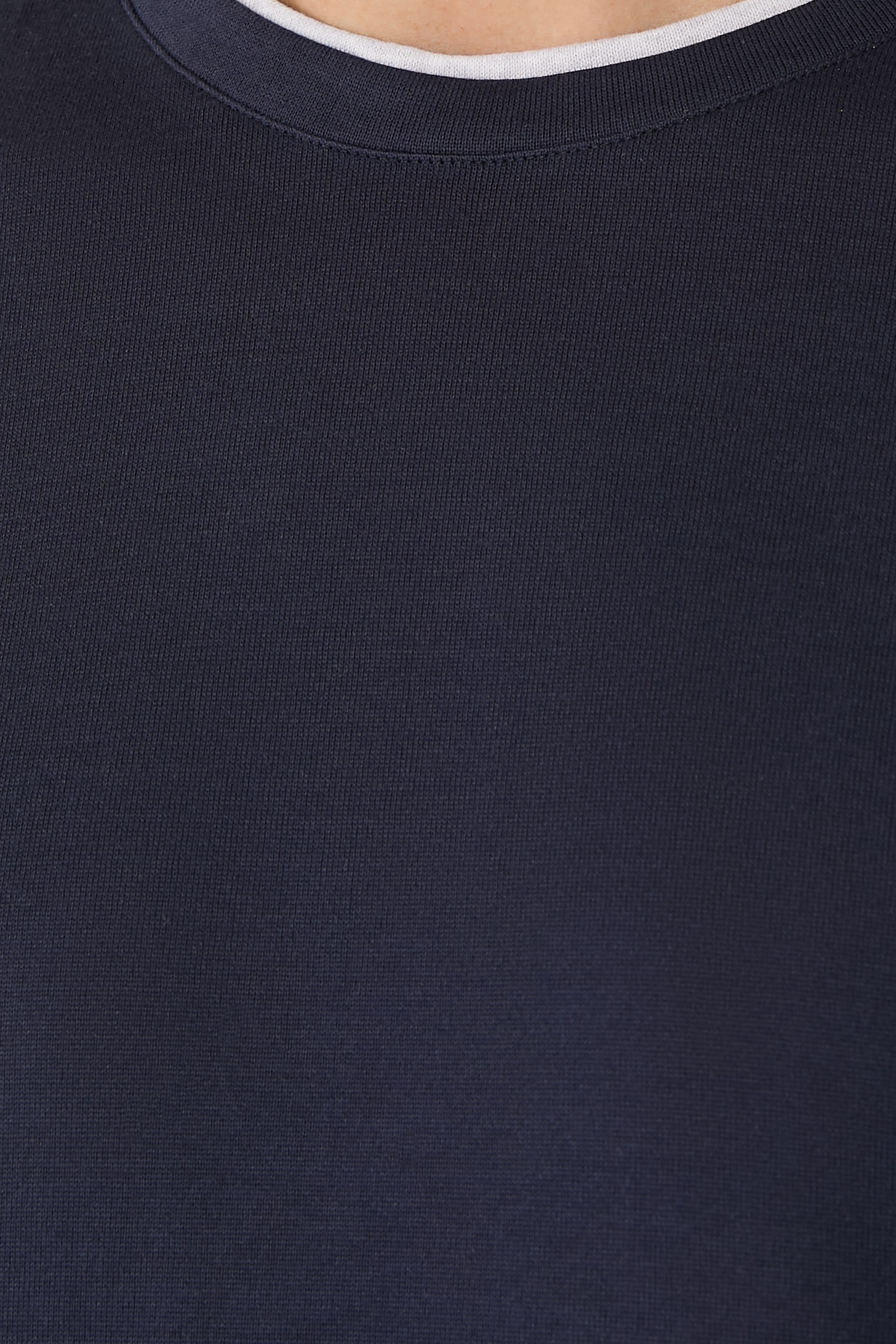 تيشيرت بياقة ضيقة قطن جرسييه