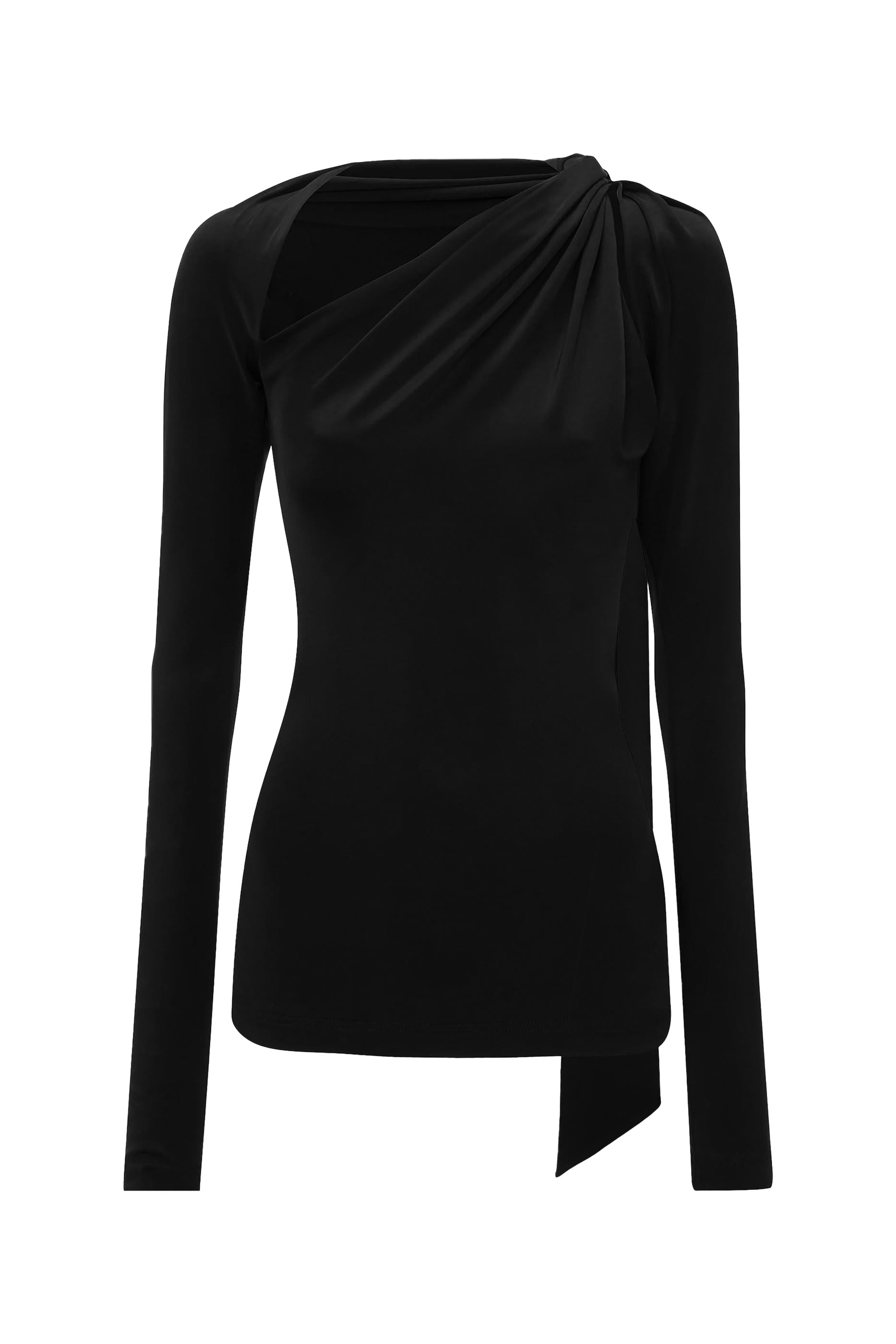 بلوزة بياقة مائلة جيرسيه