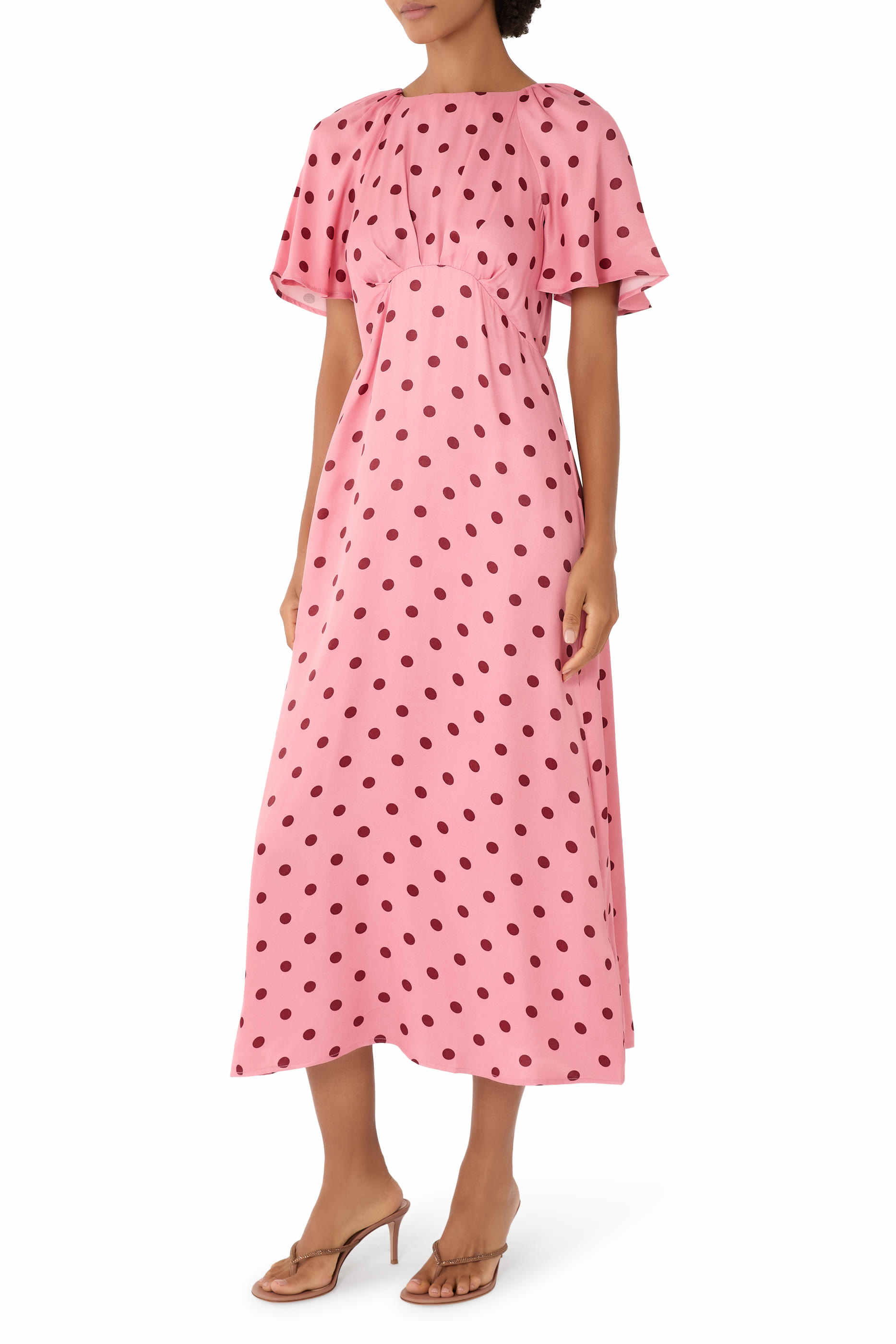 Polka Dot Madeira Midi Dress 