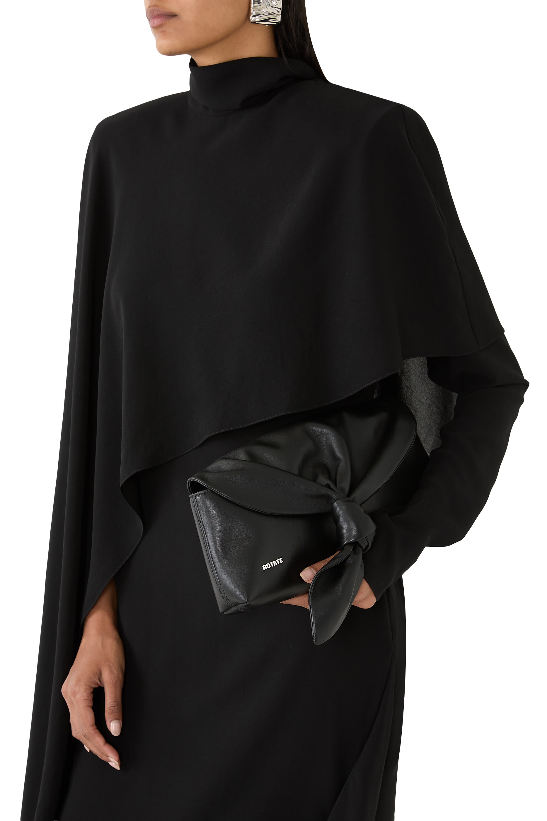 حقيبة بوشاح بعقدة جلد