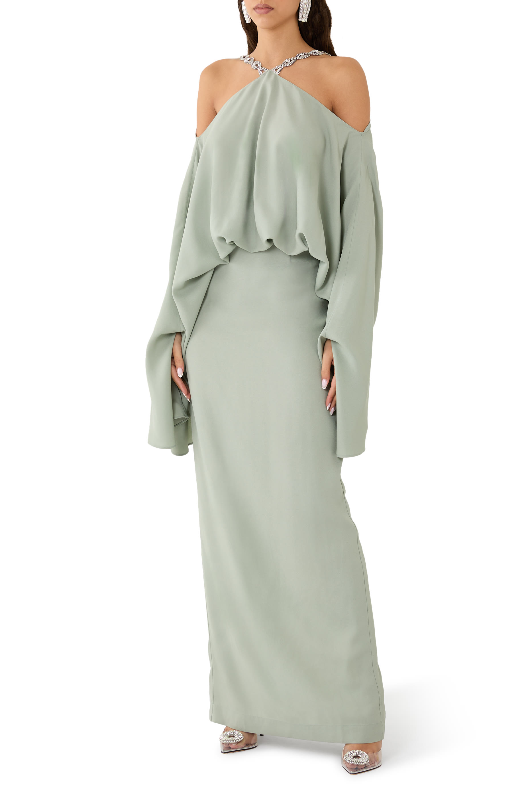 فستان سيكلاديز مزين بكريستال