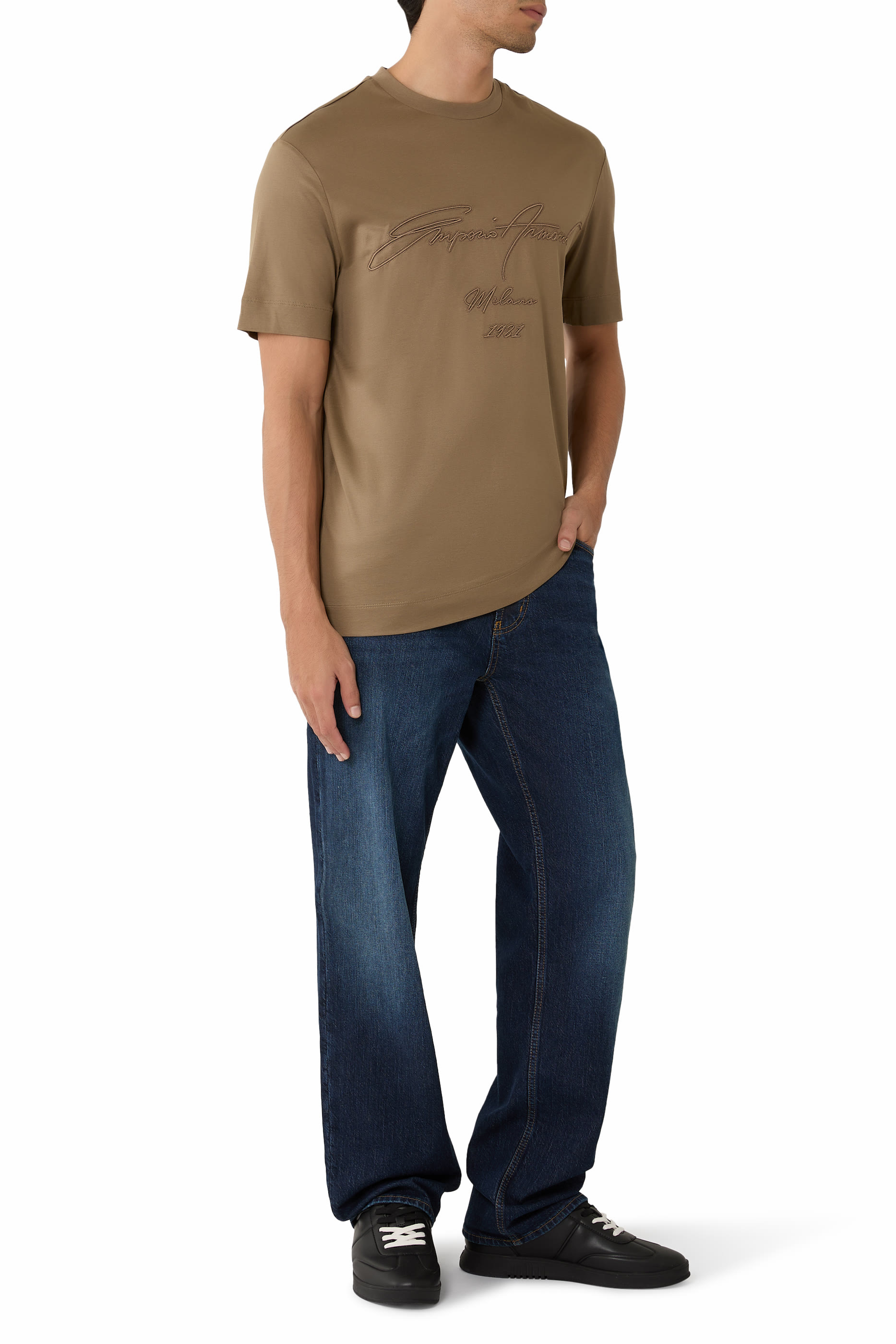 تيشيرت ايه اس في مزيج لايوسيل وجيرسيه