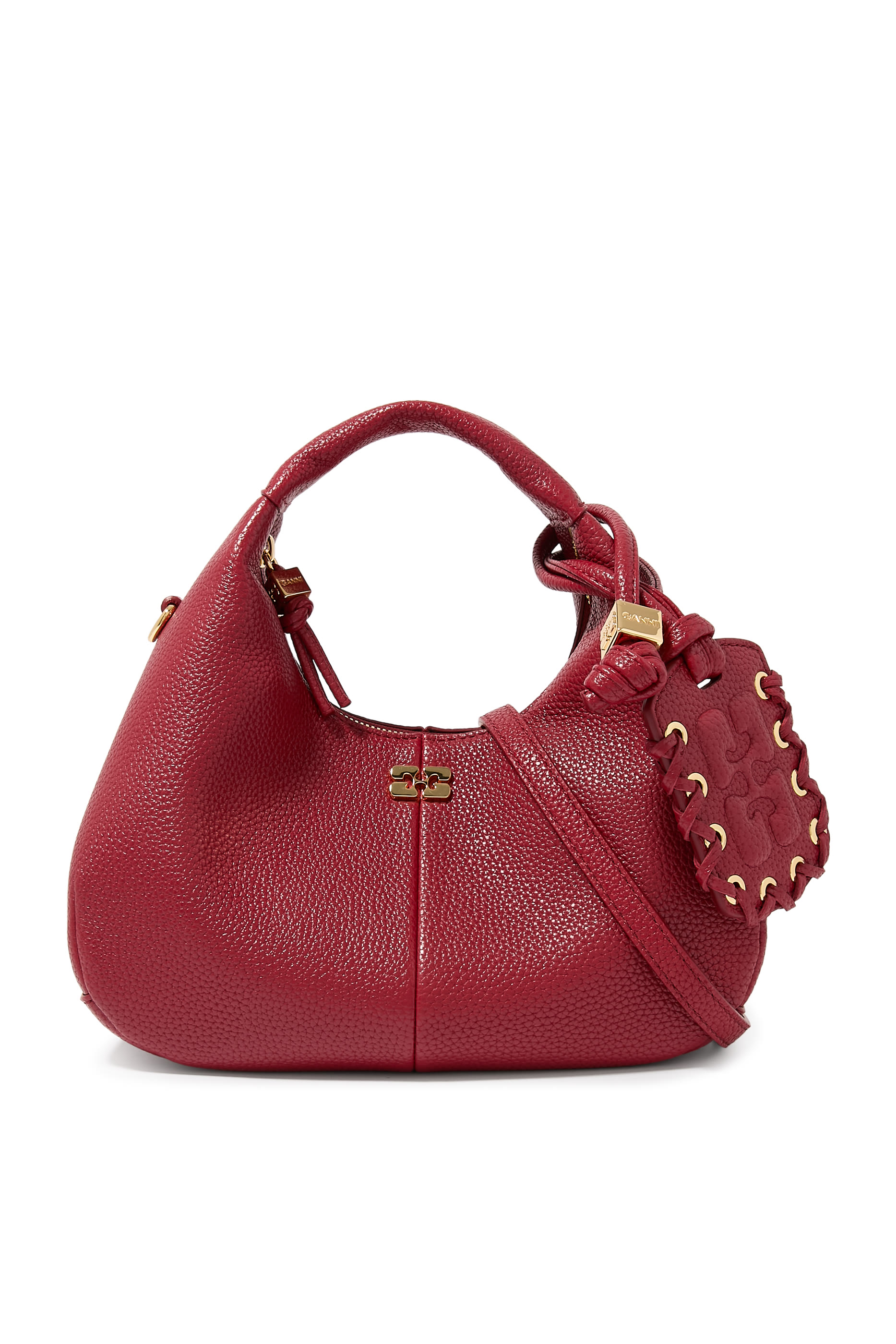 حقيبة هوبو صغيرة بارزة الملمس