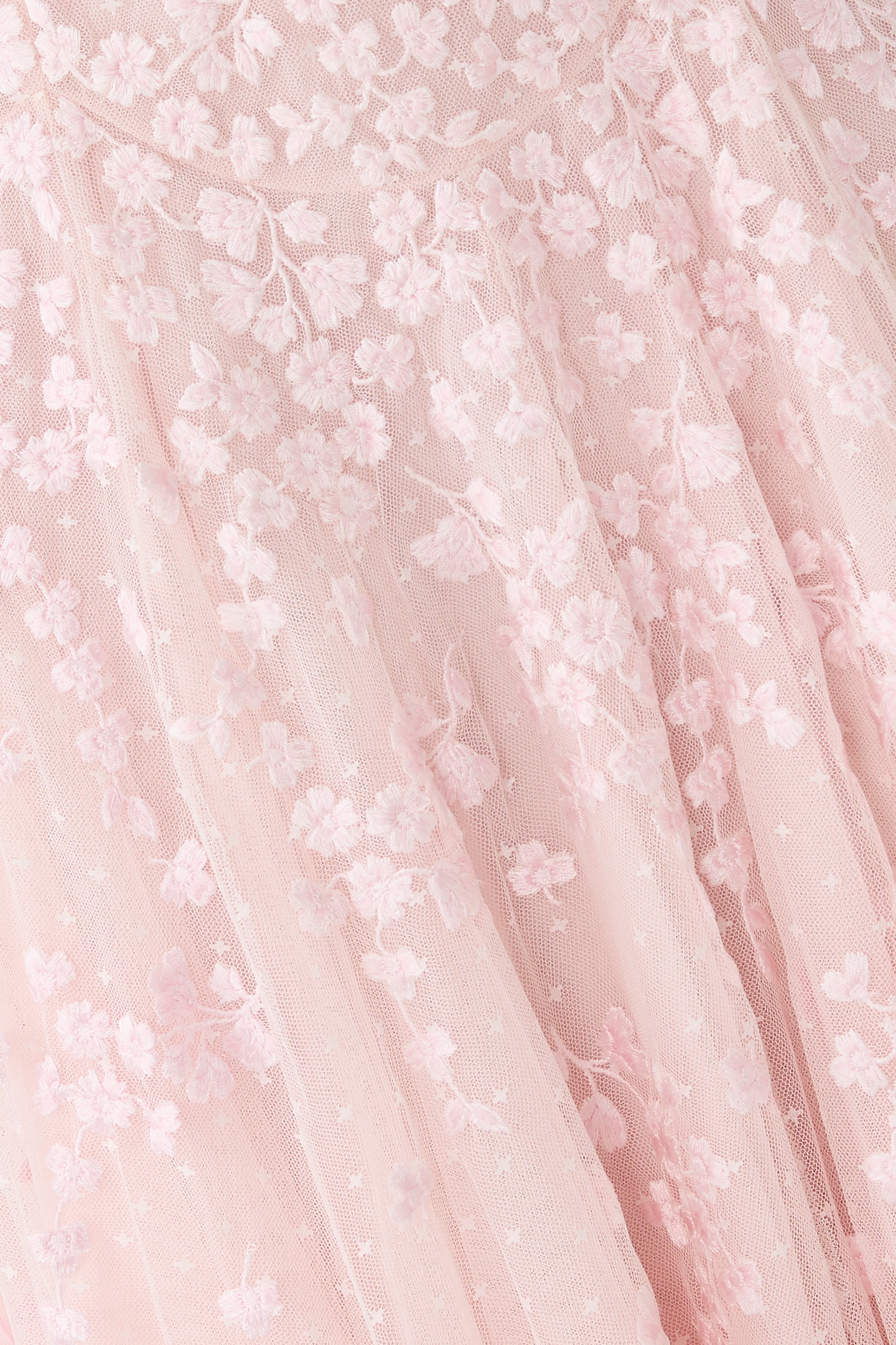 قستان سهرة كامي بطول الكاحل بنقشة أزهار متناثرة