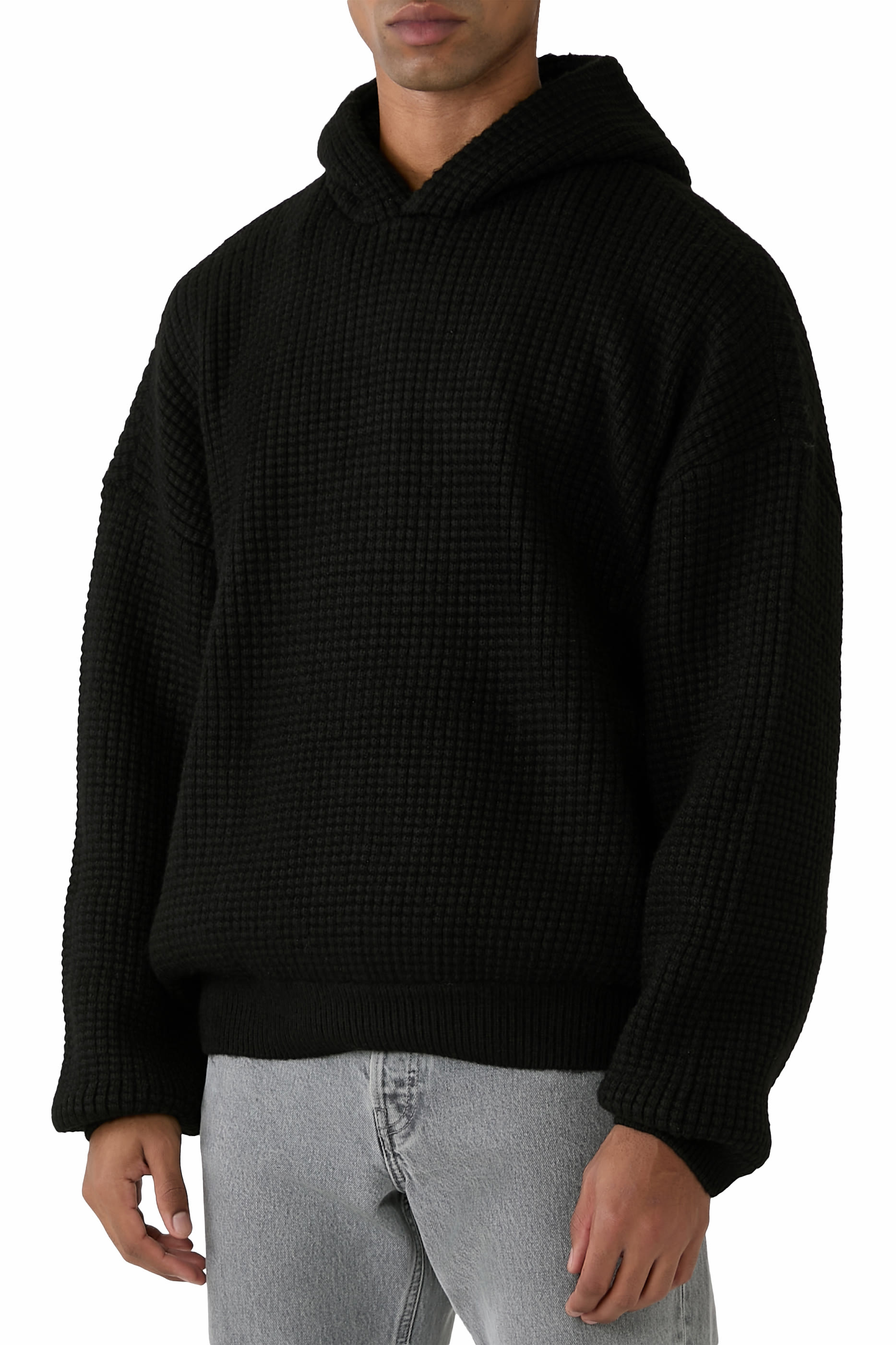 هودي وافل مستوحى من التسعينات قماش ثقيل