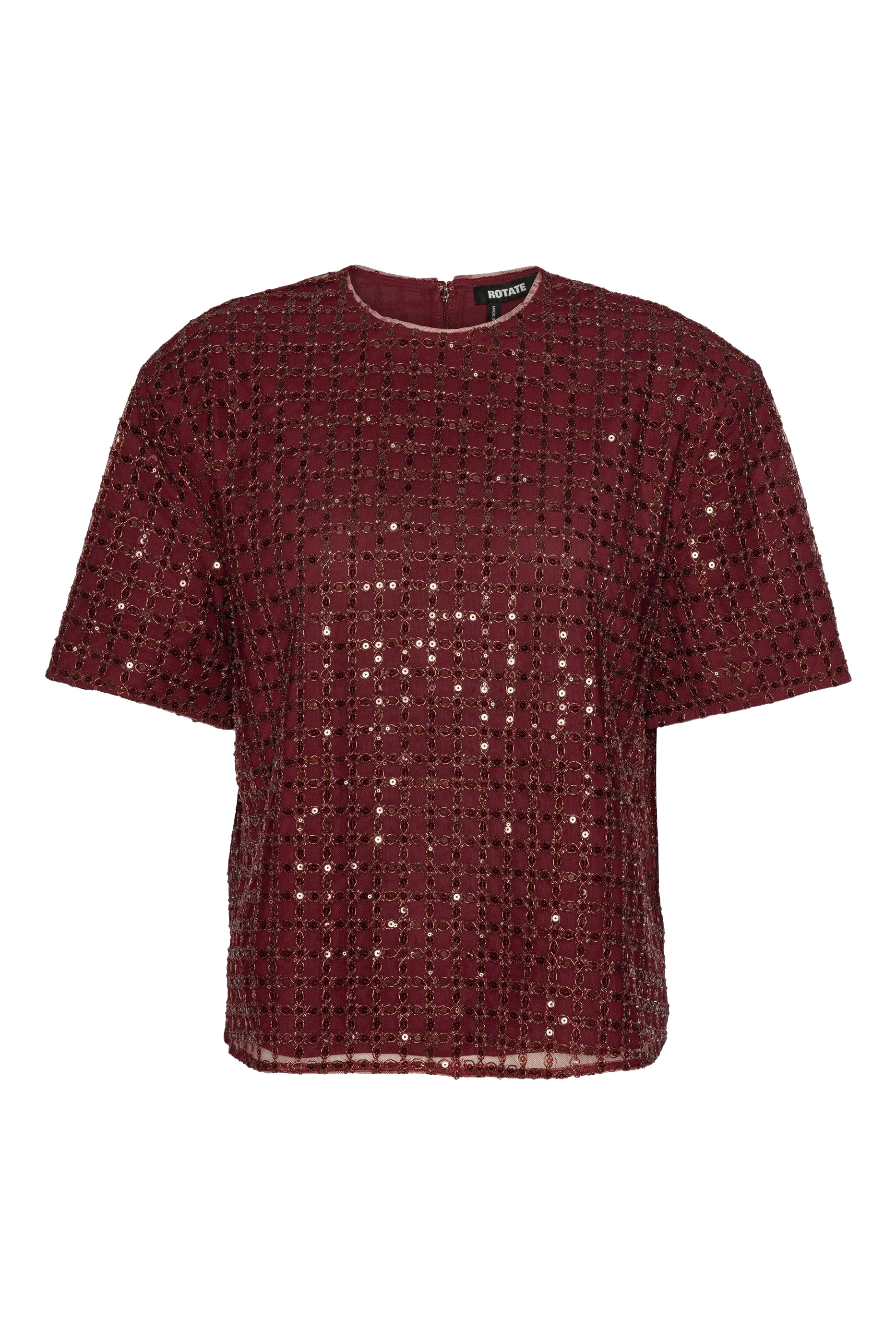 بلوزة بقصة فضفاضة مزينة بخرز