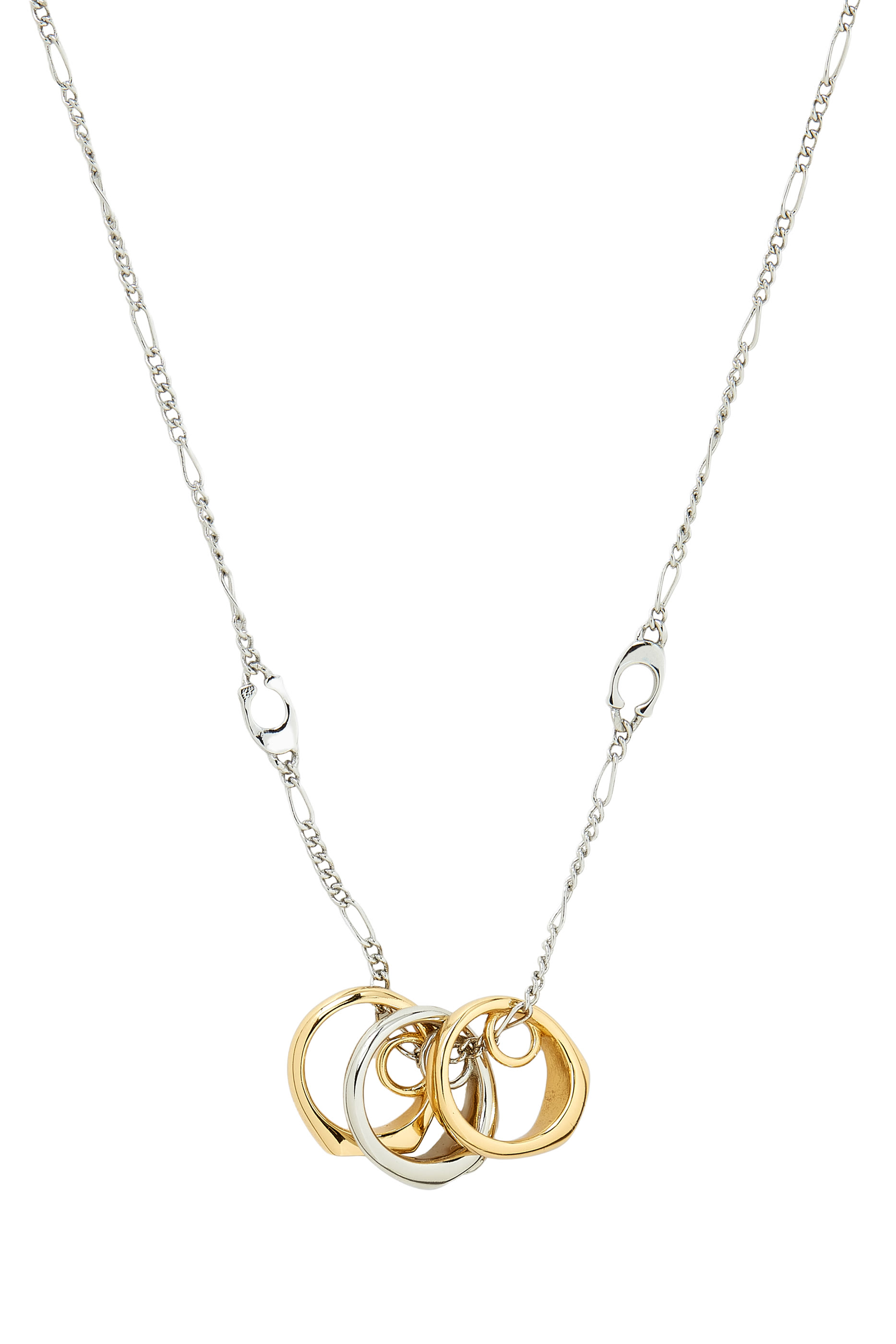 قلادة بدلاية بتصميم خواتم كلاسيكية، نحاس مطلي