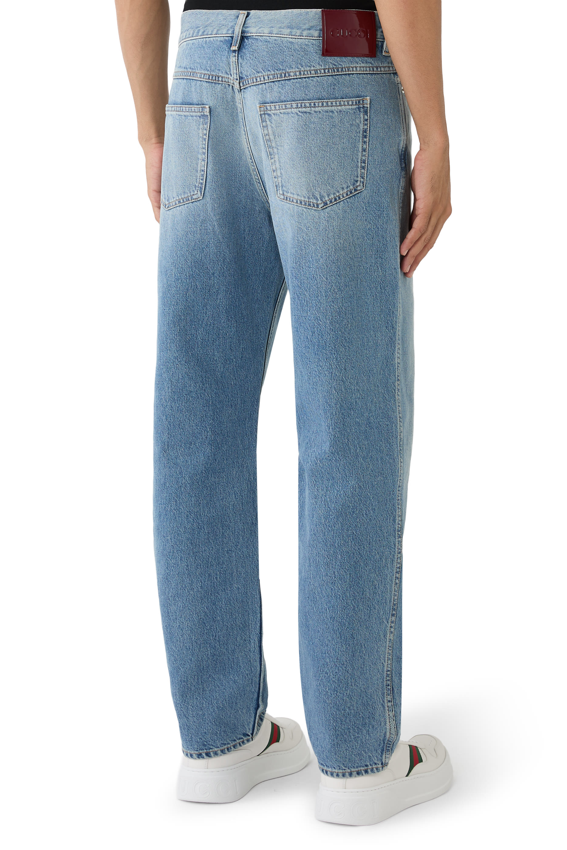 بنطال جينز بقصة ضيقة قطن دنيم